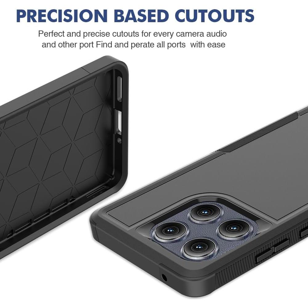 Funda Protectora Doble Capa para Motorola Moto Edge 2025 - Negro