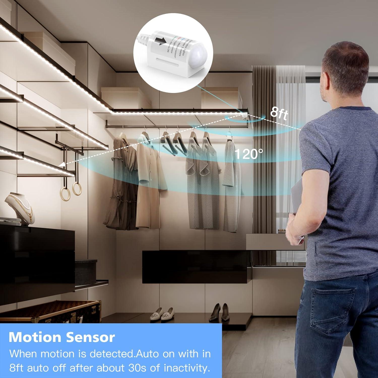 Tira de Luz LED WOBANE 5m con Sensor de Movimiento y Control Remoto