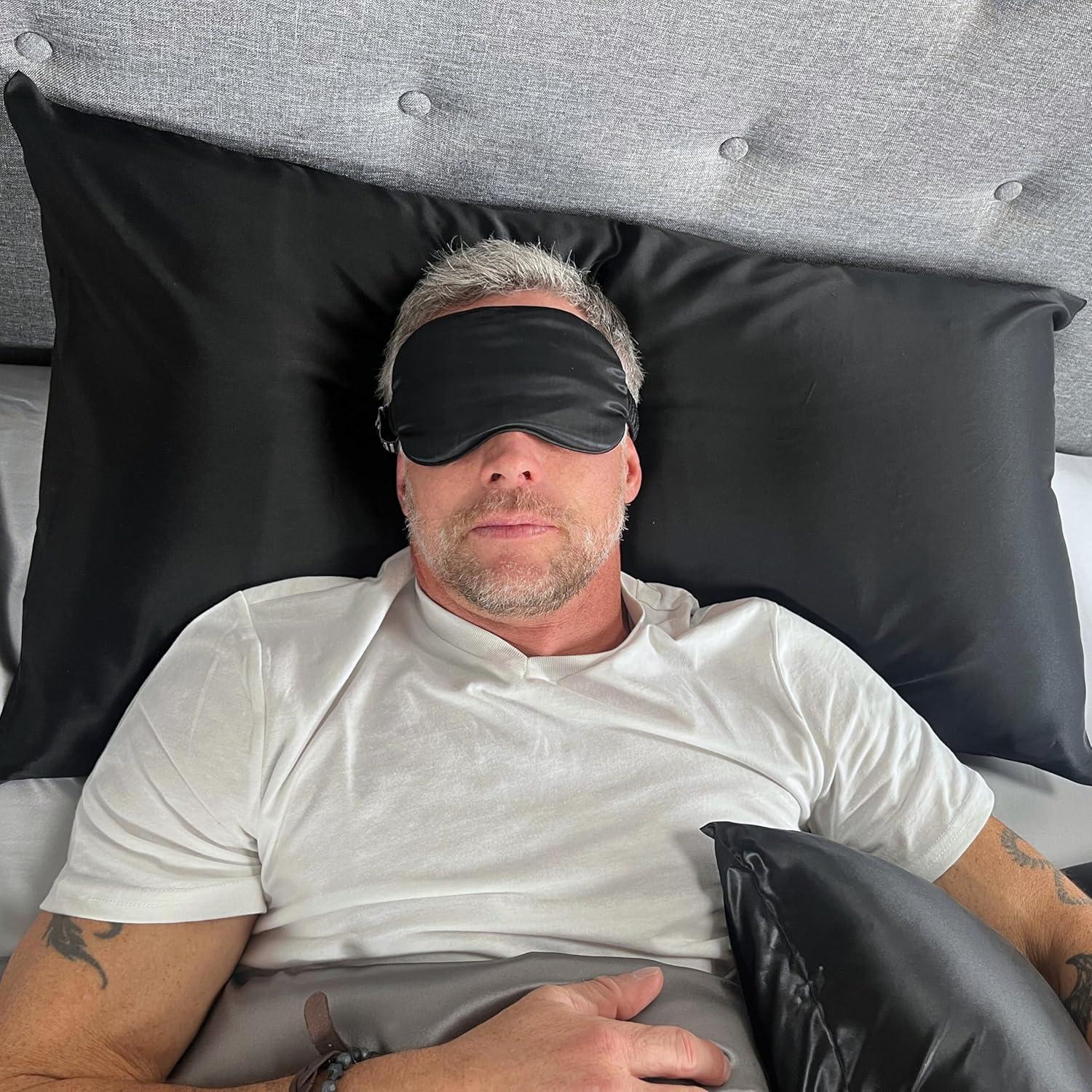 Funda de Almohada de Seda 100% Mulberry Park - 22 Momme Negra