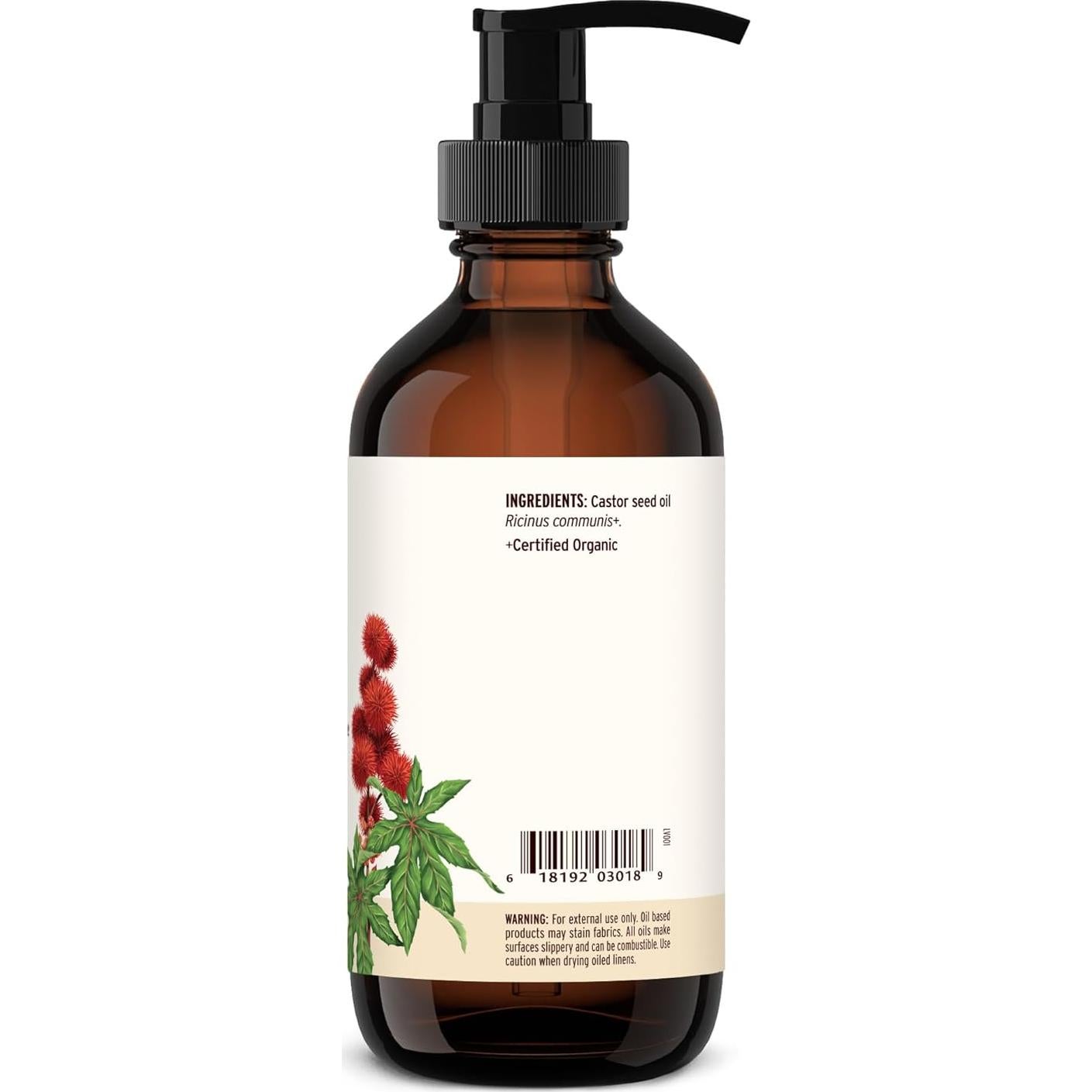 Aceite de Ricino Orgánico Banyan Botanicals 236.6 ml - Puro y Refinado