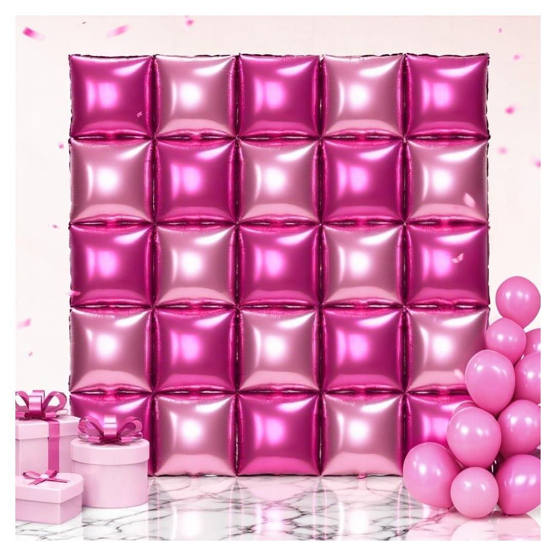 Kit de Pared de Globo Rosa Doble Cara 27pcs Hapidooda 48cm