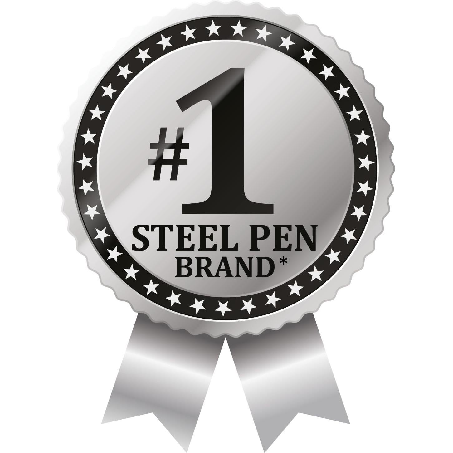 Bolígrafo retráctil Zebra Pen F-301, acero inoxidable, 0.7mm, 2 unidades