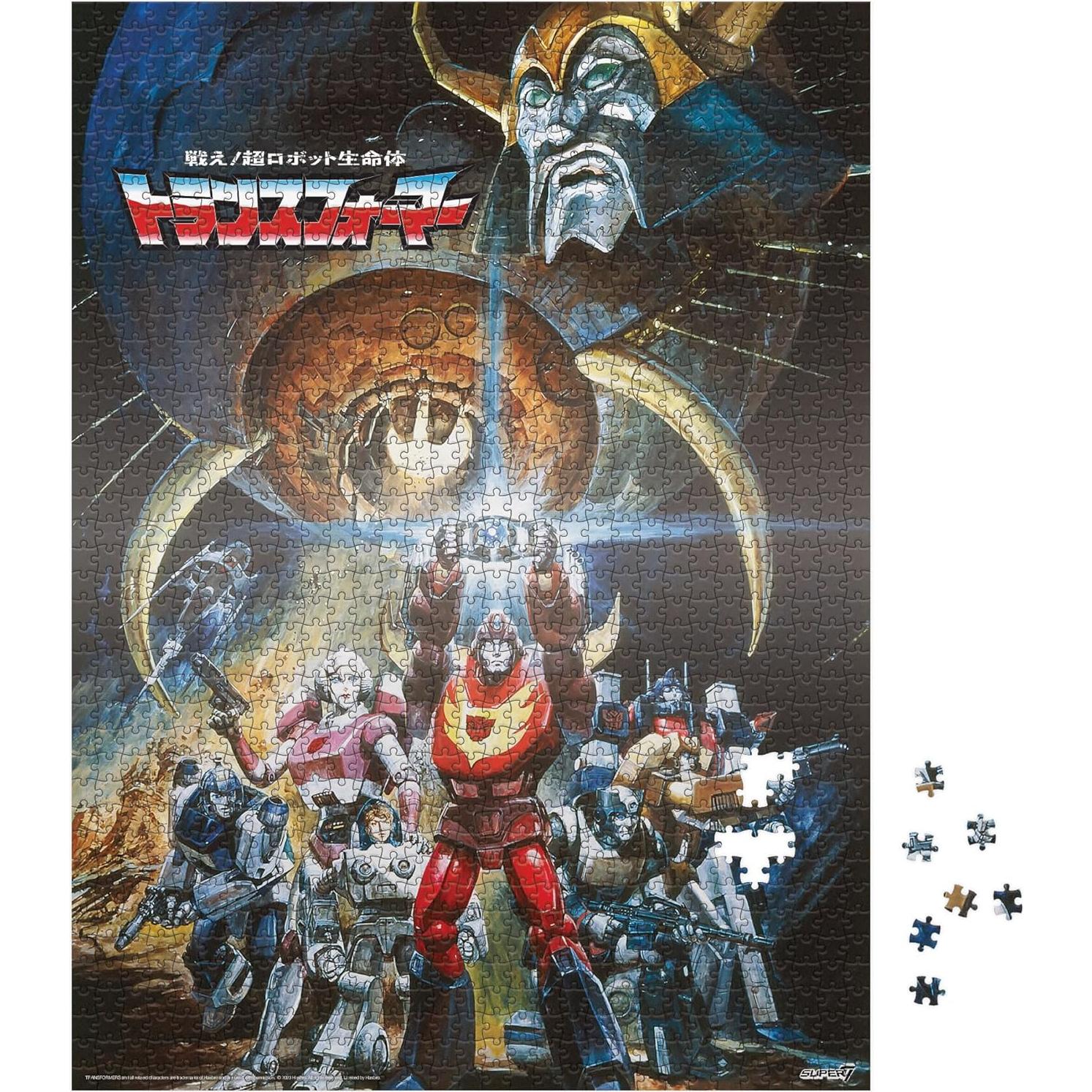 Puzzle Transformers Super7 1000 Piezas Póster Japonés '86