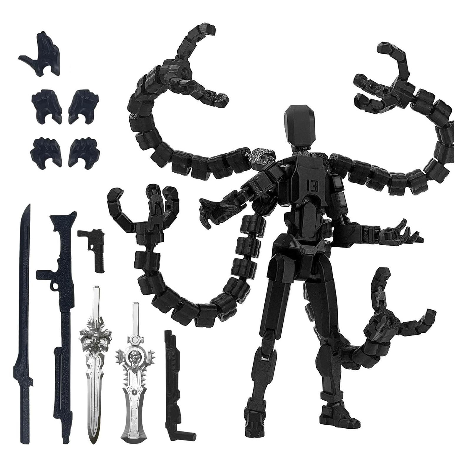 Figura de Acción T13 Articulada PkghoKids 13.97 cm Negro