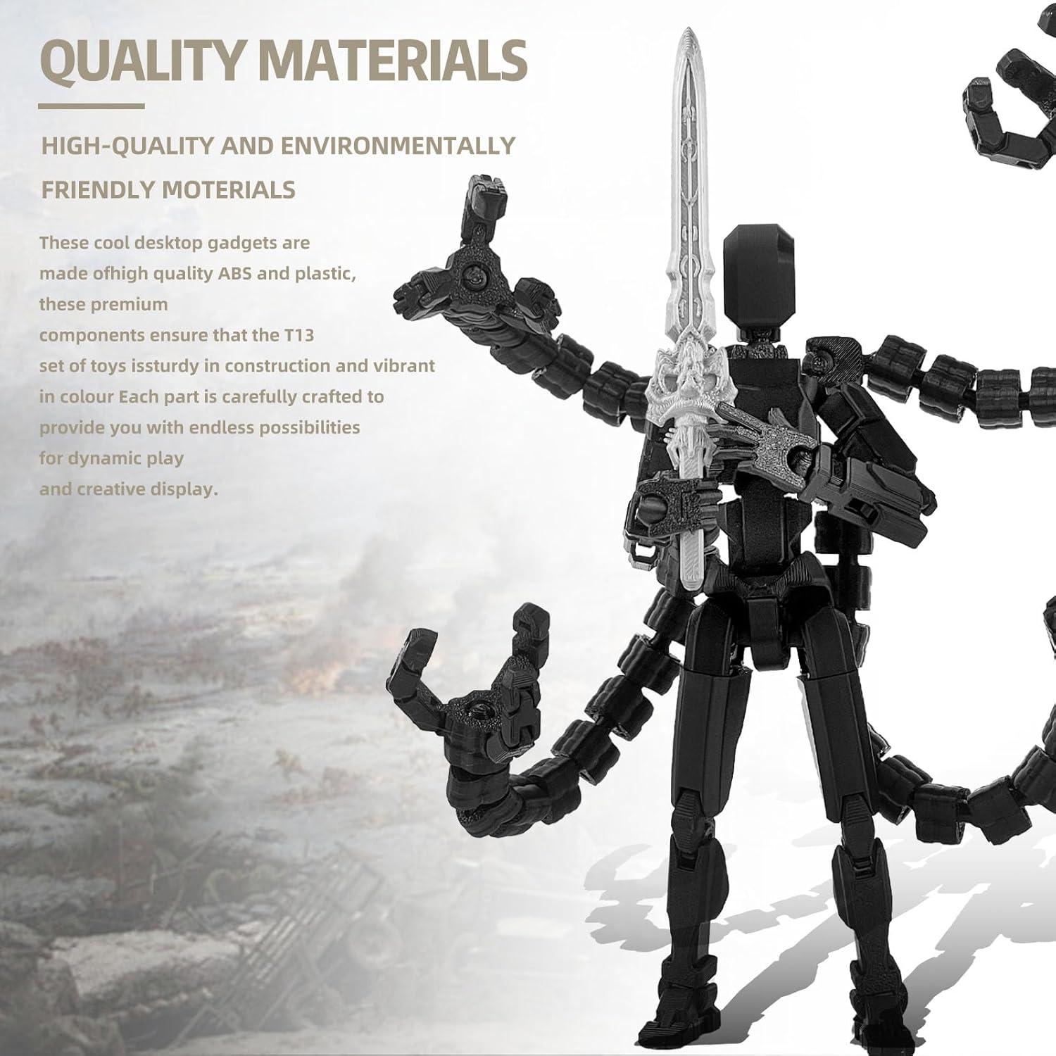 Figura de Acción T13 Articulada PkghoKids 13.97 cm Negro