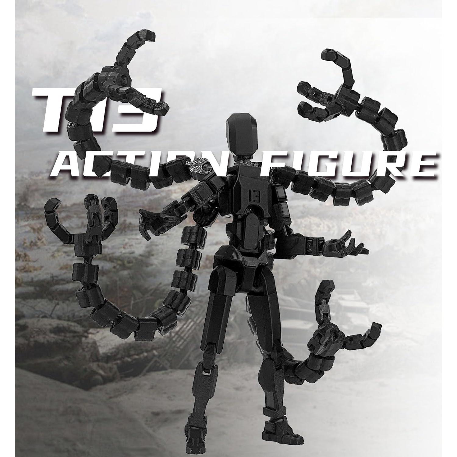 Figura de Acción T13 Articulada PkghoKids 13.97 cm Negro