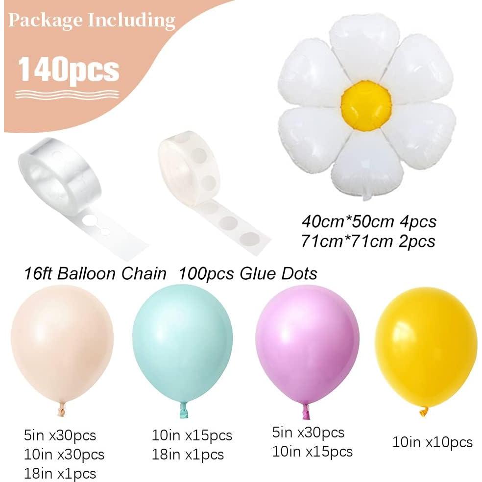 Kit Guirnalda de Globos Daisy 140Pcs Beliueyes Macaron