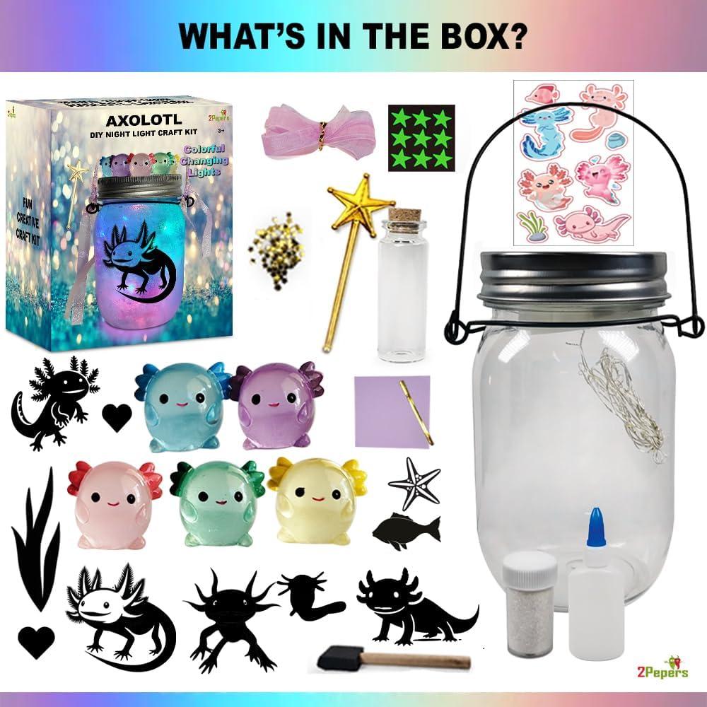 Kit de Manualidades Luz Nocturna Axolote 2Pepers DIY 10.45cm
