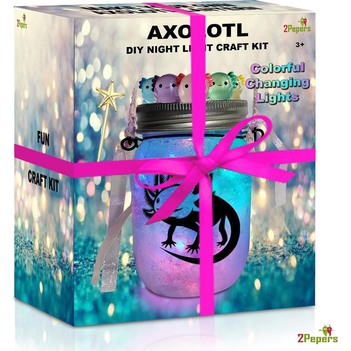 Kit de Manualidades Luz Nocturna Axolote 2Pepers DIY 10.45cm