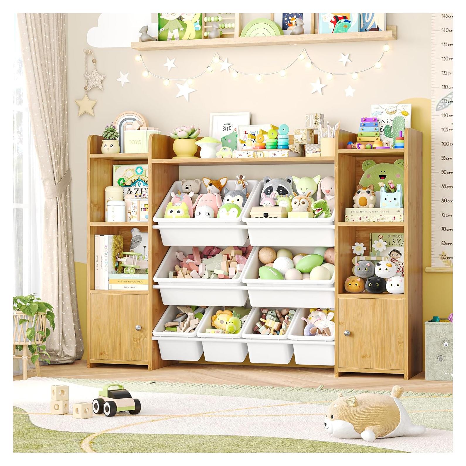 Organizador de Almacenamiento de Juguetes FOTOSOK Grande 8 Contenedores