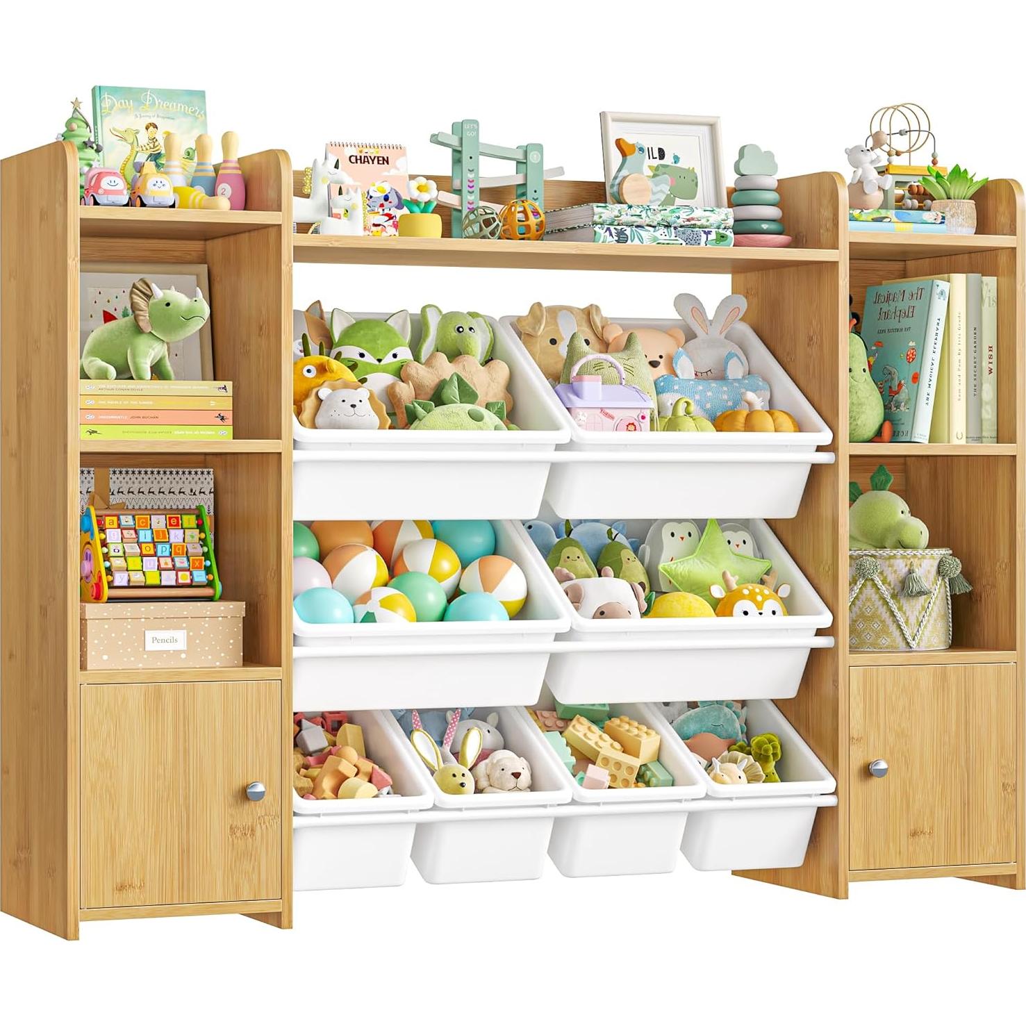 Organizador de Almacenamiento de Juguetes FOTOSOK Grande 8 Contenedores