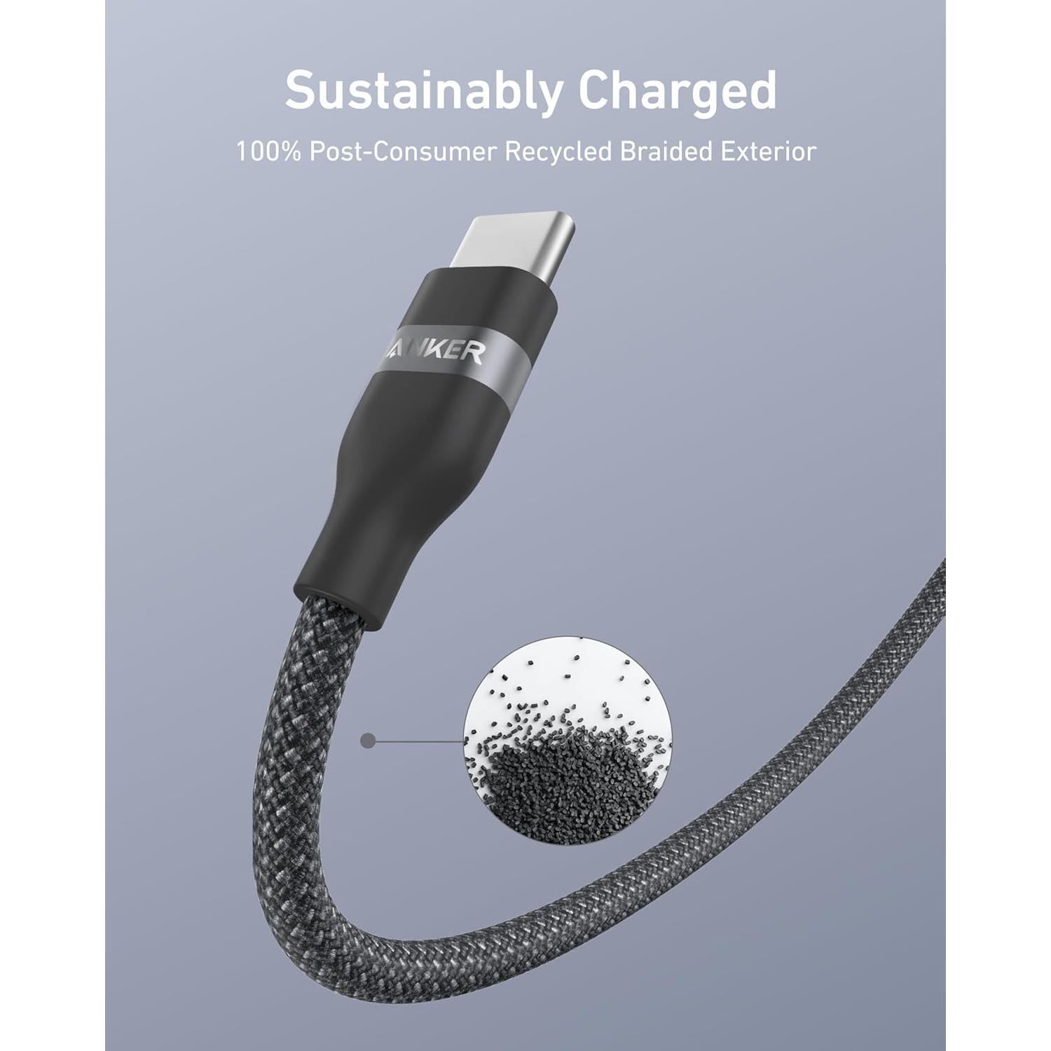 Cable USB C a Lightning Anker 91.44 cm Carga Rápida Reciclado