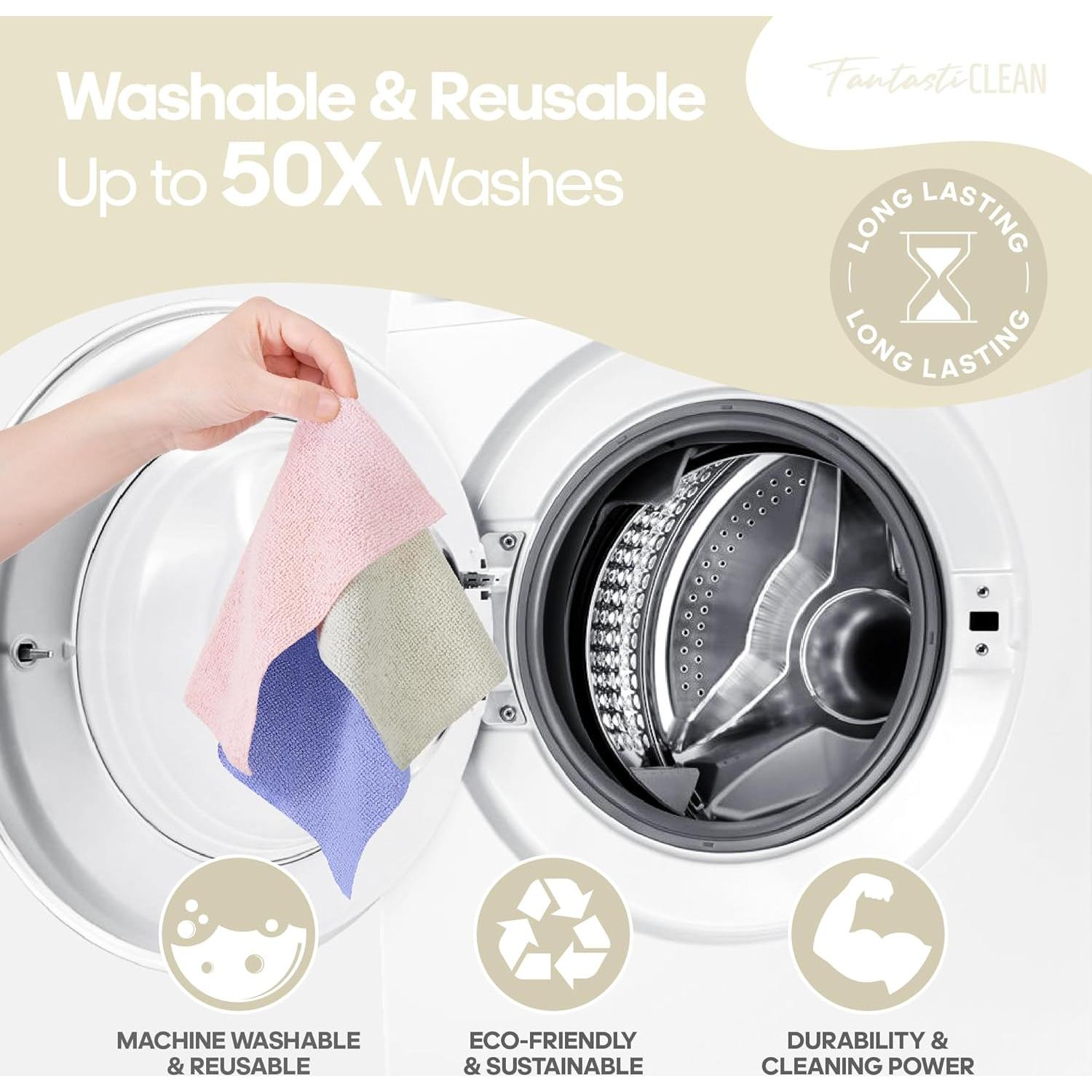 Paño de Microfibra Fantasticlean 120 Unidades 20.32x20.32cm