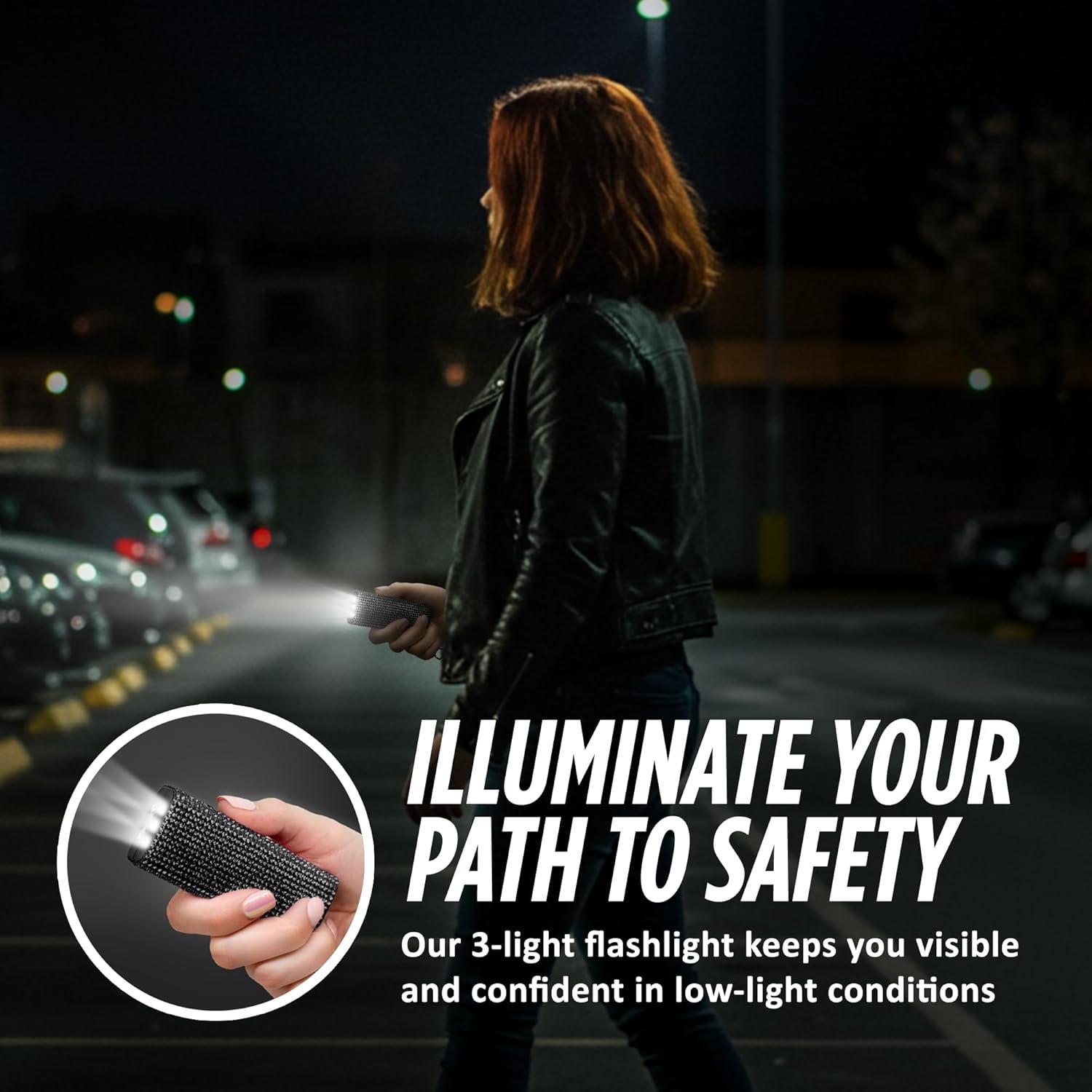 Mini Pistola de Choque Llave Guard Dog Brillante USB Recargable