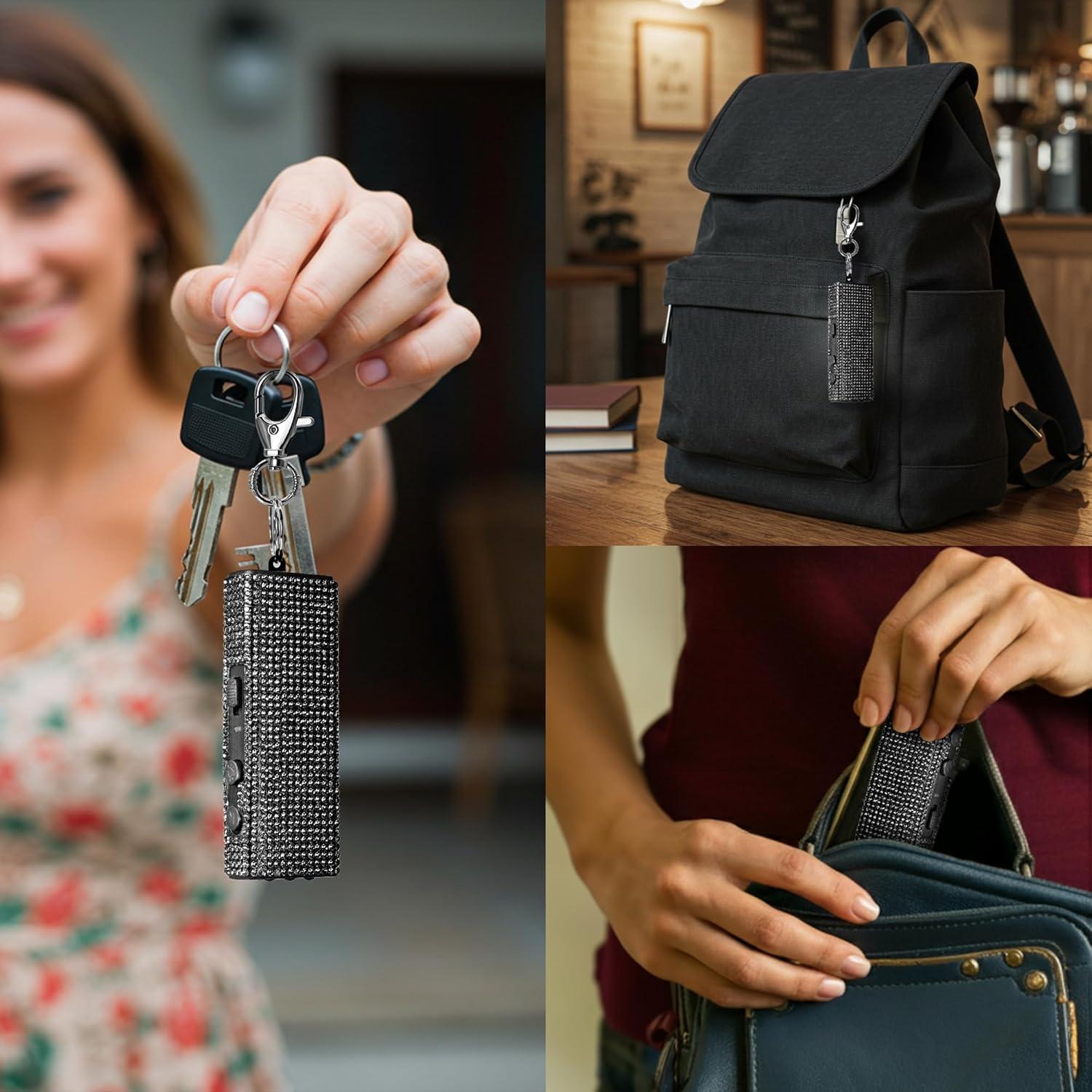 Mini Pistola de Choque Llave Guard Dog Brillante USB Recargable