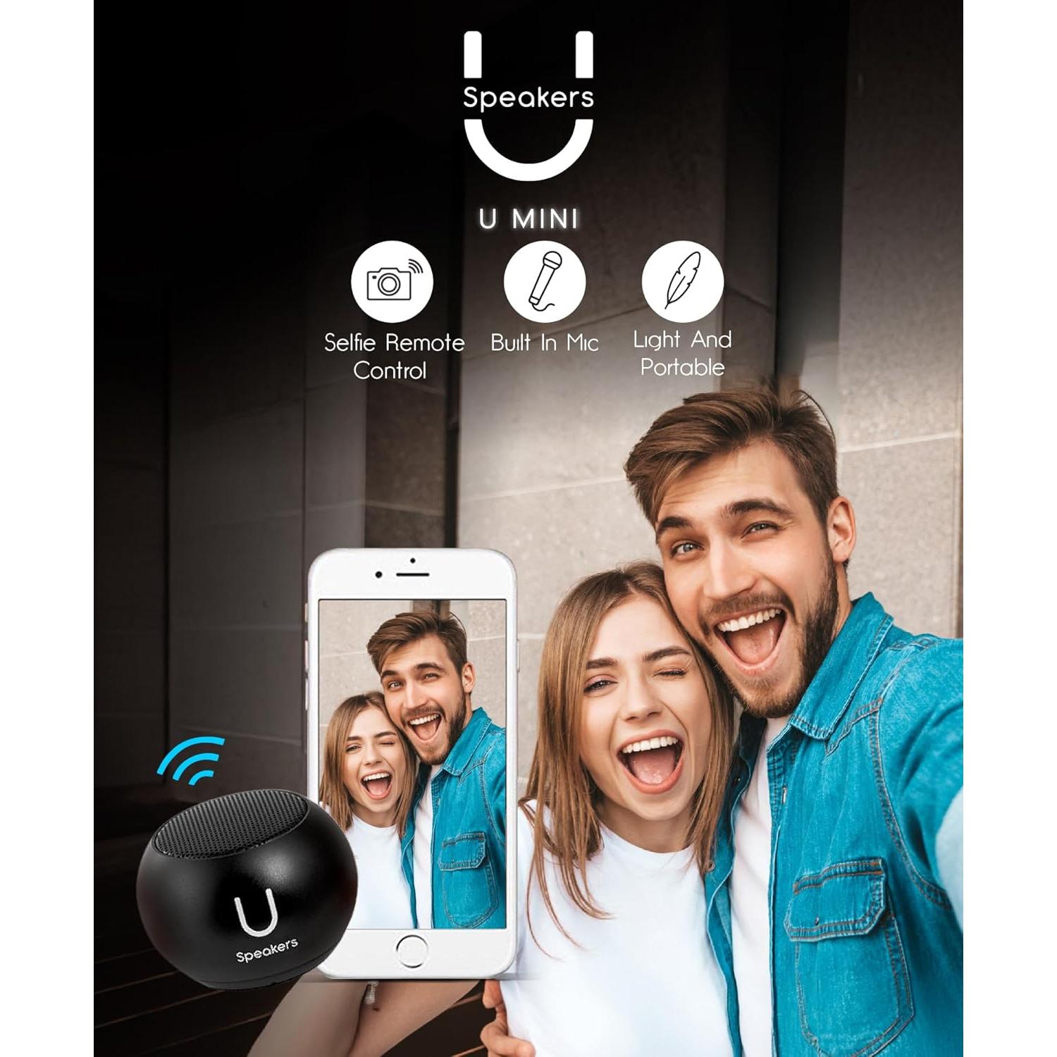 Altavoz portátil Bluetooth 5.0 Fashionit U Mini Negro