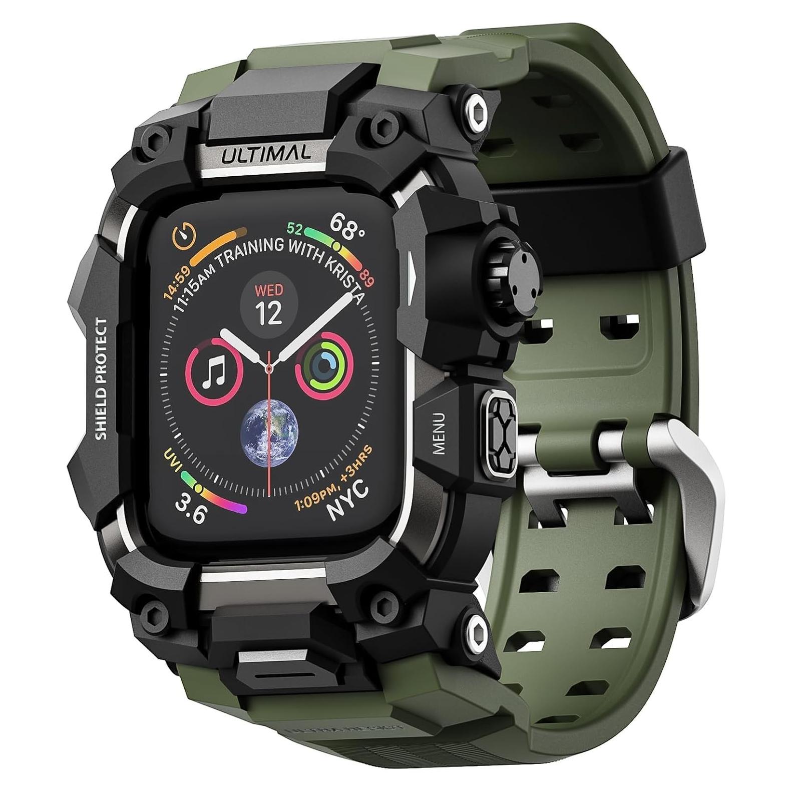 Funda Resistente Ultimal para Apple Watch 44mm Verde Militar