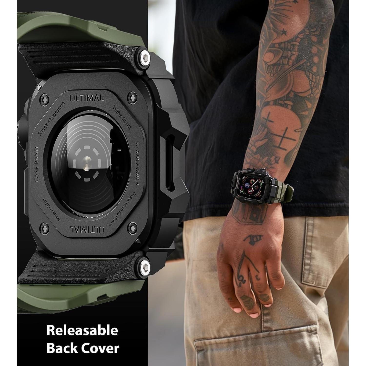 Funda Resistente Ultimal para Apple Watch 44mm Verde Militar