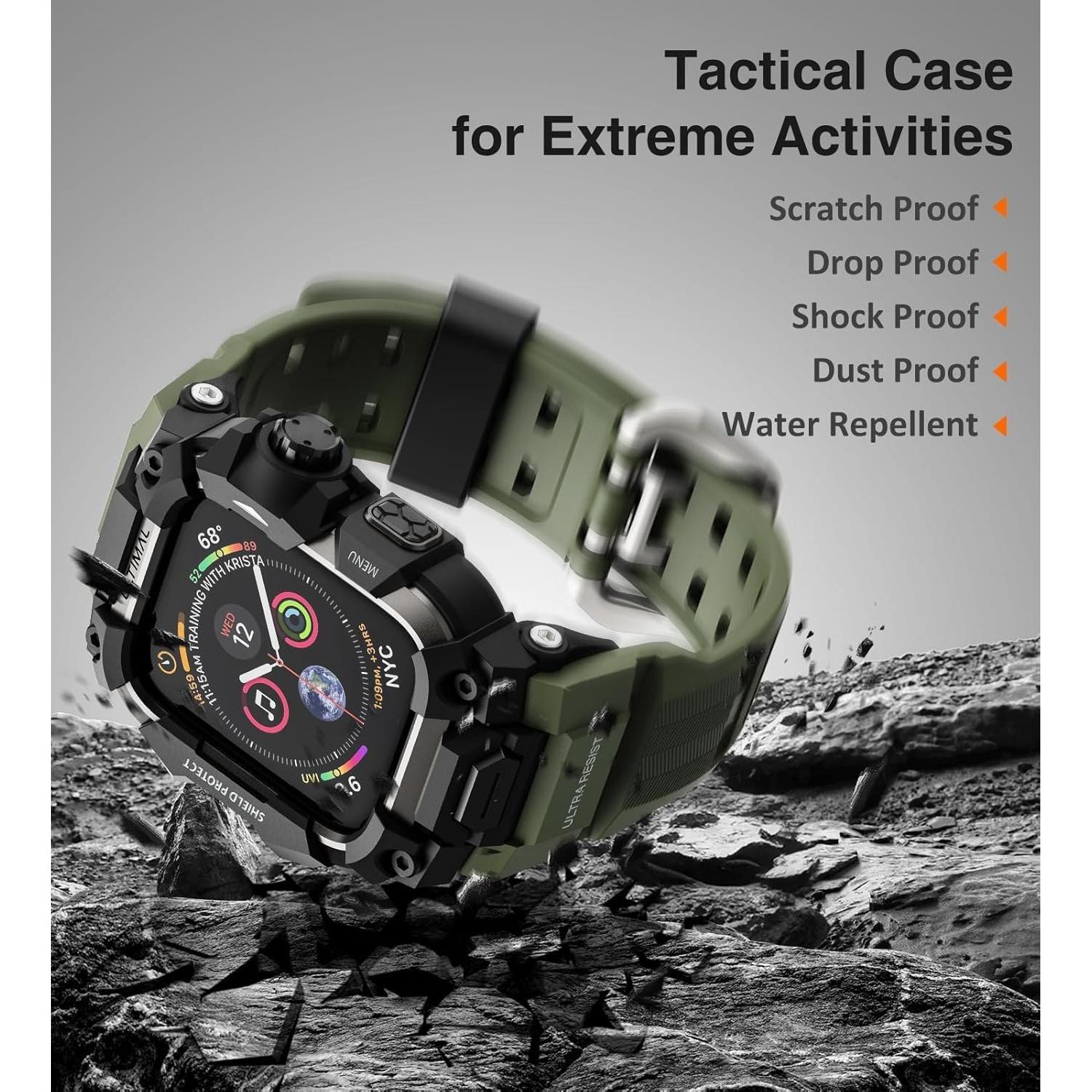 Funda Resistente Ultimal para Apple Watch 44mm Verde Militar