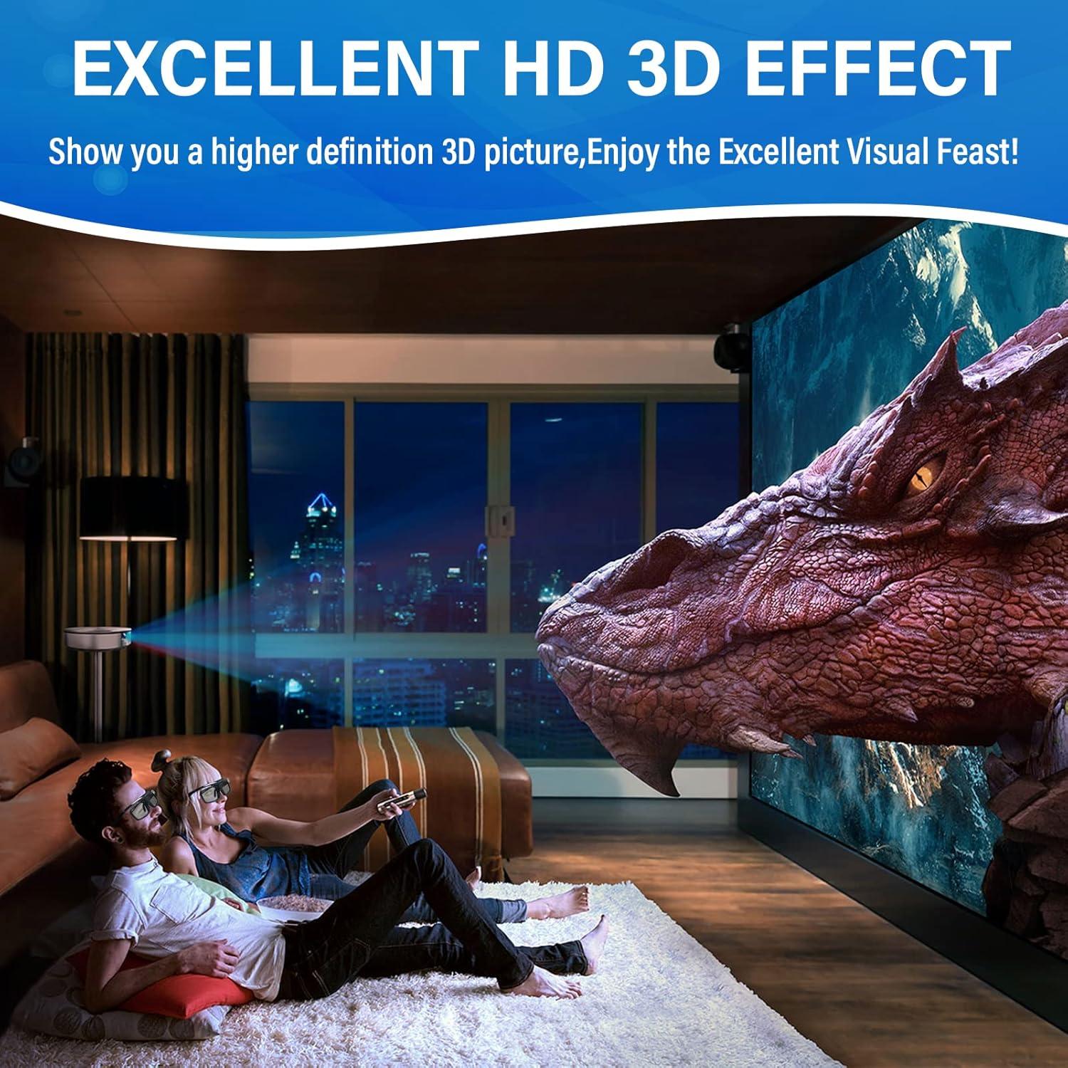 Gafas 3D EKYLIN DLP Link Recargables - Paquete de 2