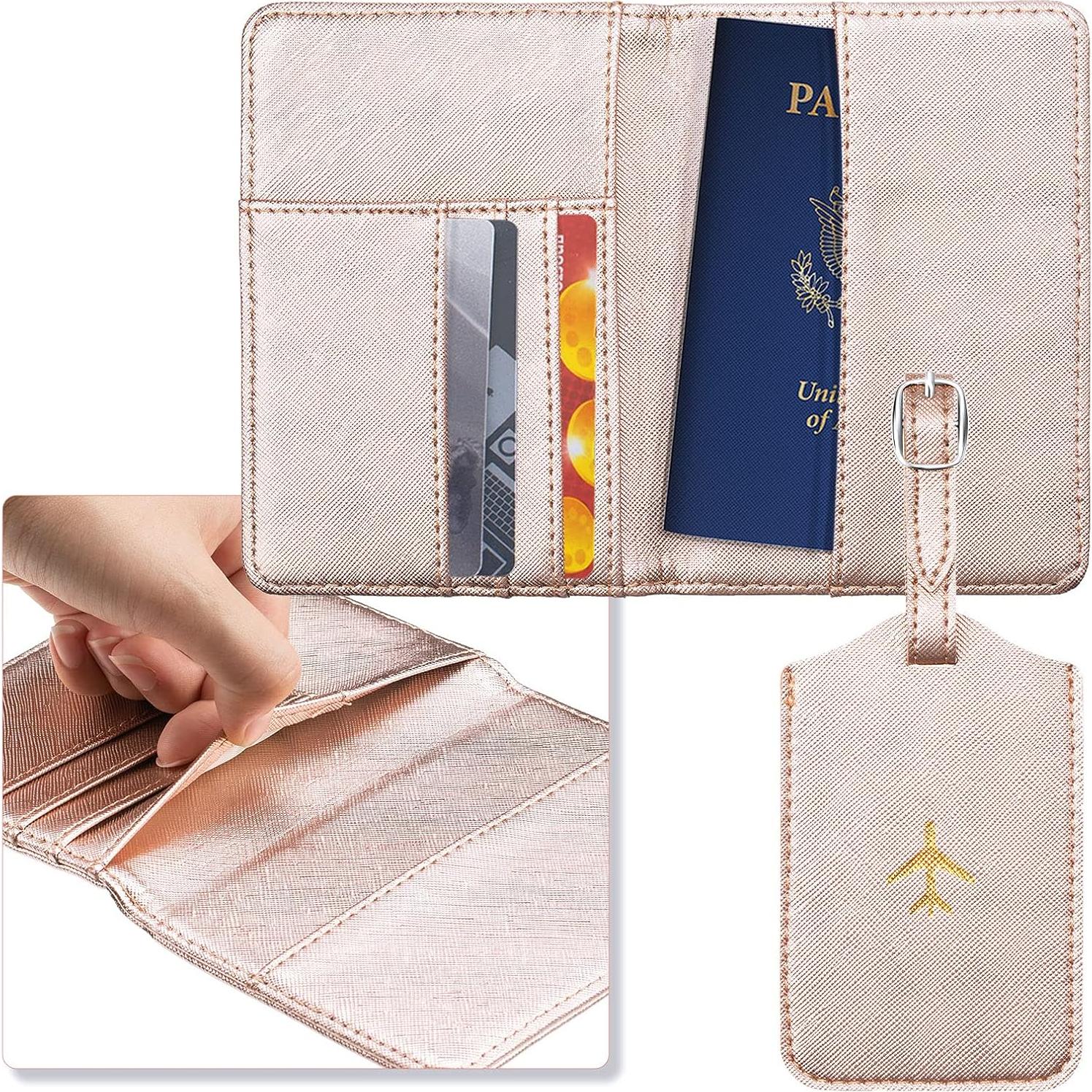 Set de Fundas de Pasaporte y Etiquetas Weewooday - Púrpura/Rosa