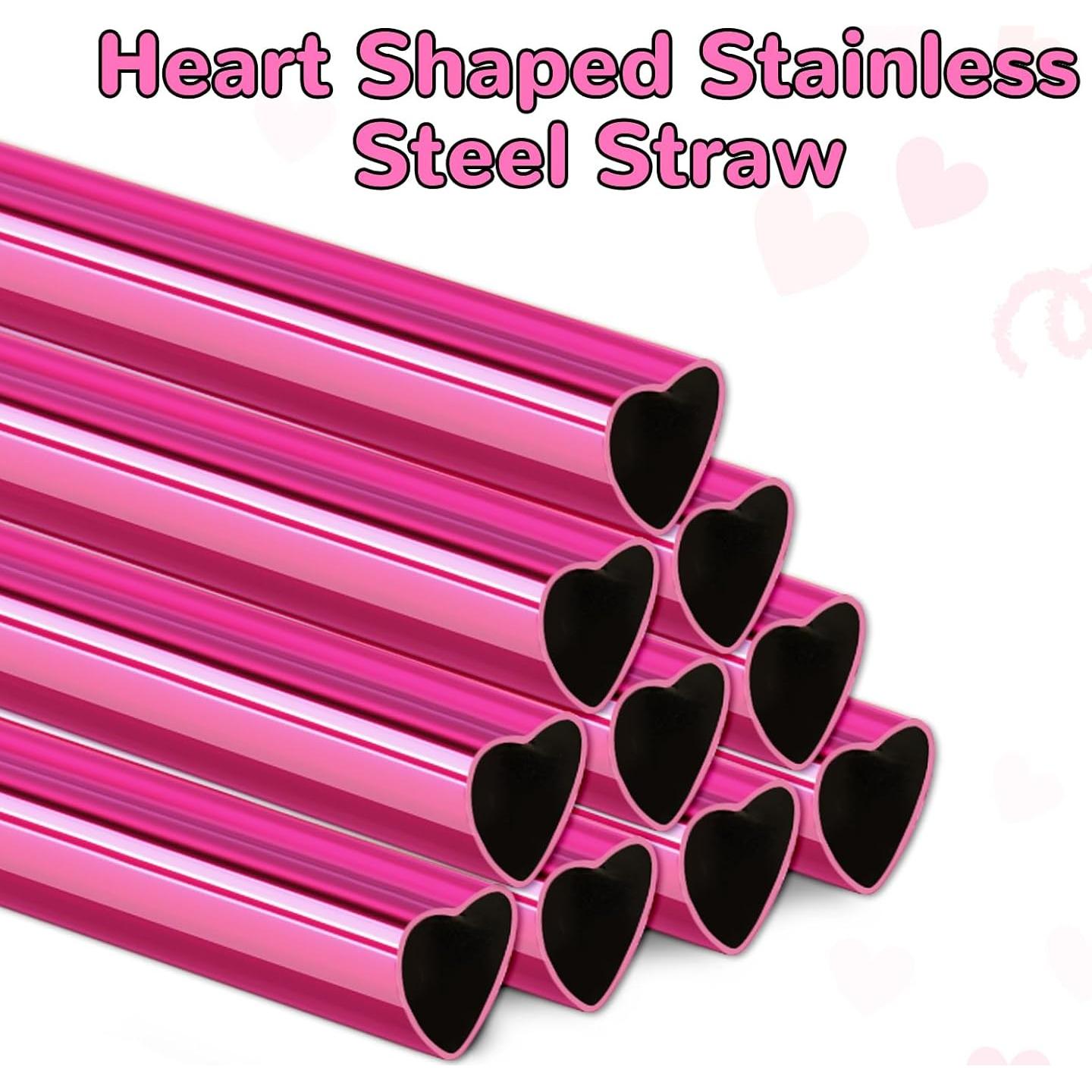 Pajitas Reutilizables NiHome Acero Inoxidable Corazón 30.48 cm