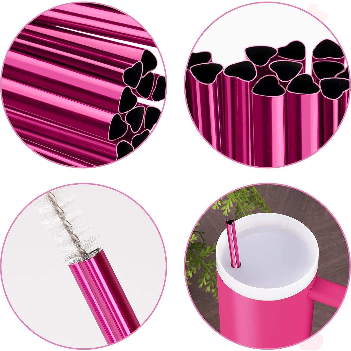 Pajitas Reutilizables NiHome Acero Inoxidable Corazón 30.48 cm