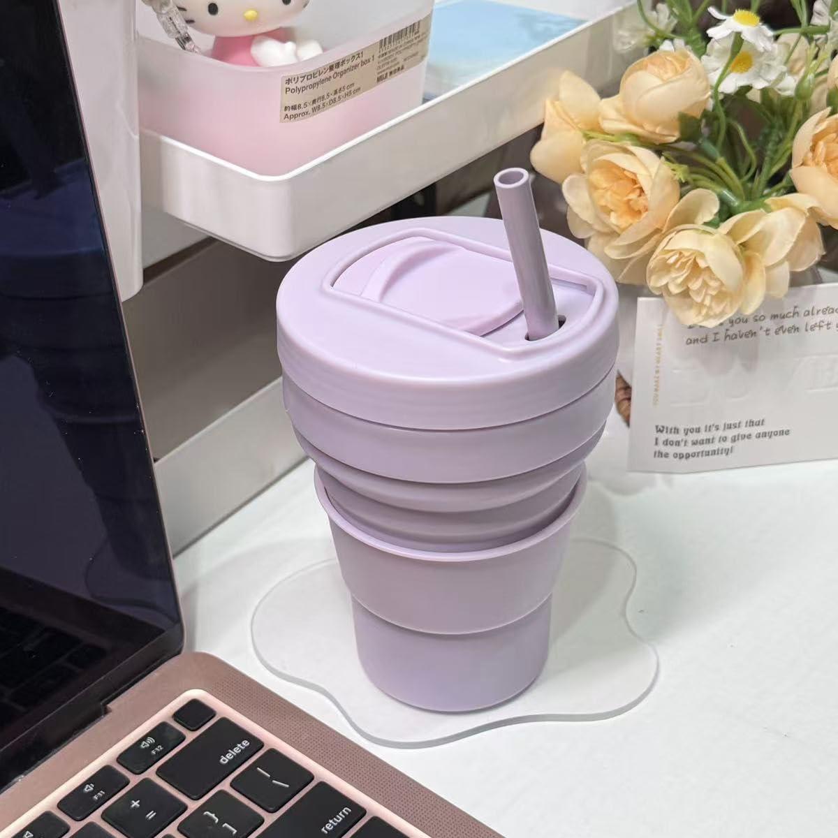 Taza Plegable UNNESTAR 350ml Silicona Reutilizable Negra