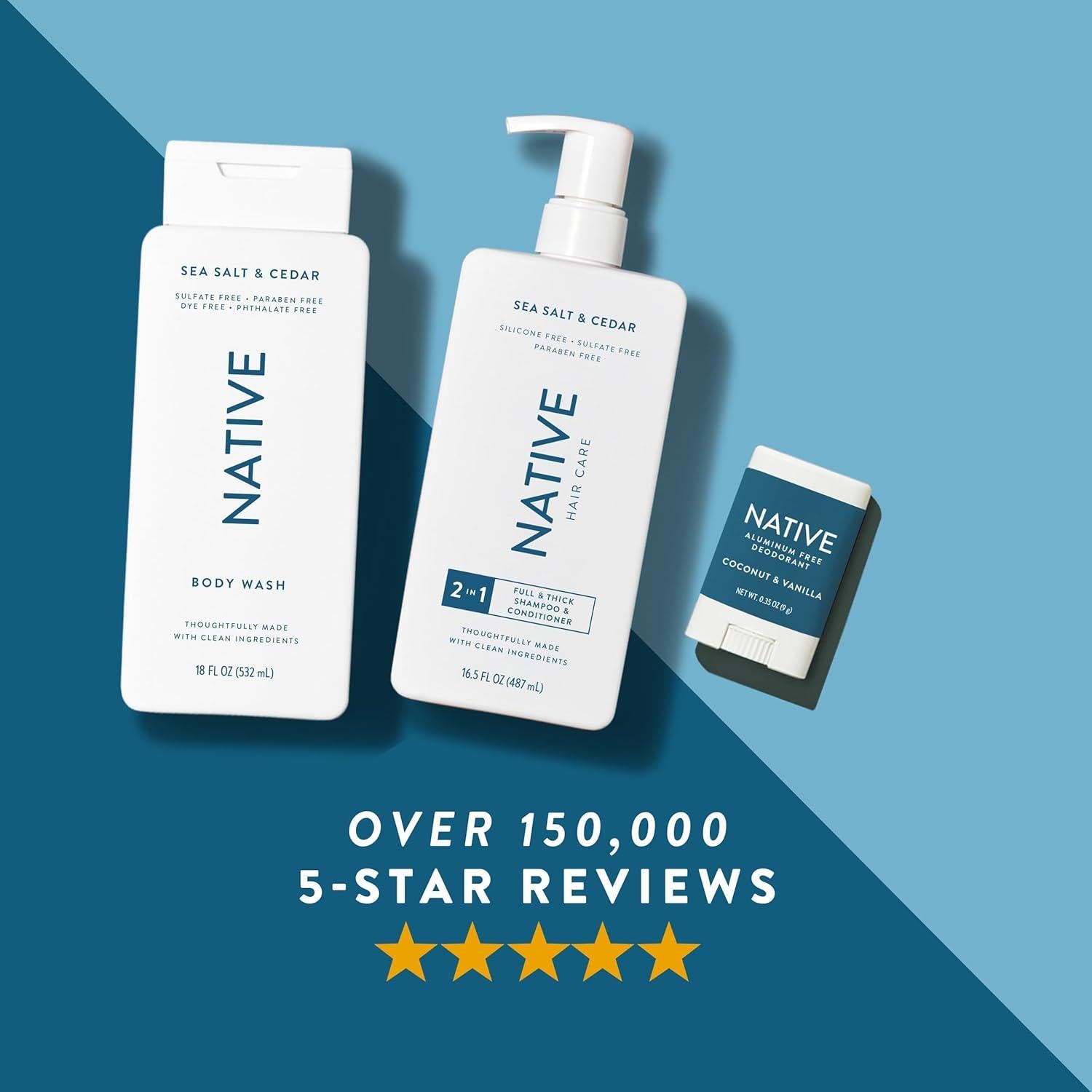 Desodorante Natural Nativo Sal Marina y Cedro 117g Libre de Aluminio