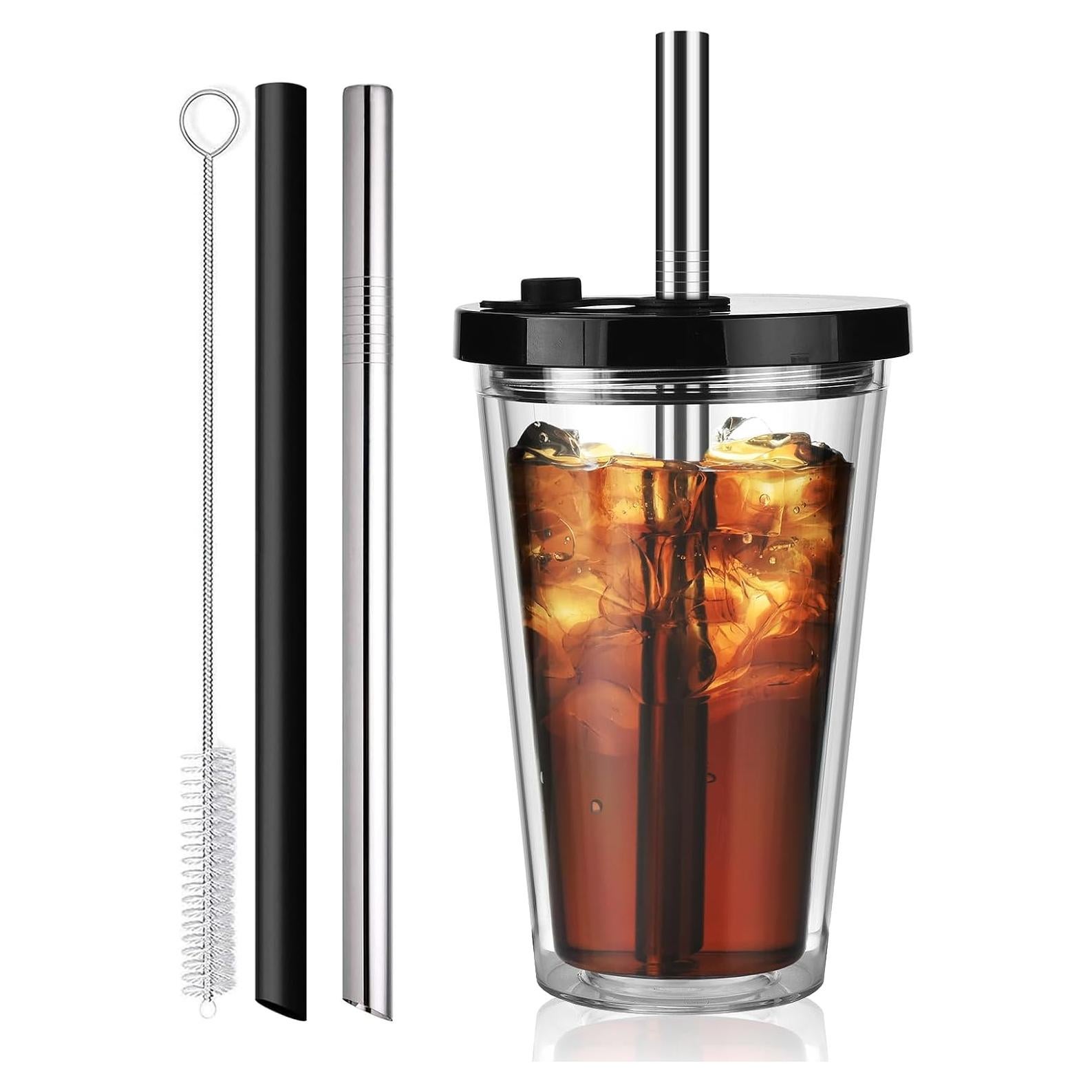 Taza de Café Helado Reutilizable ALINK 16 oz Doble Pared