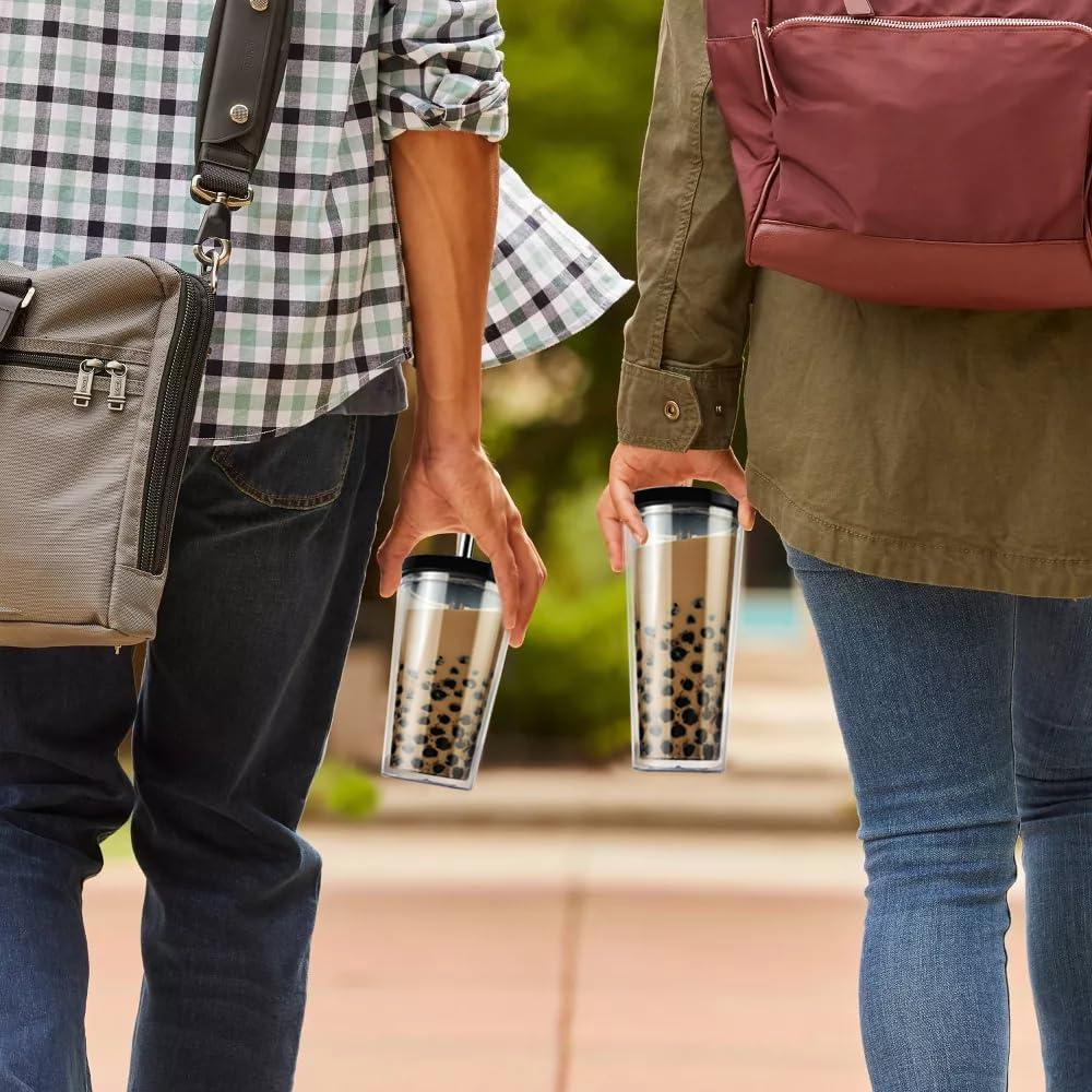 Taza de Café Helado Reutilizable ALINK 16 oz Doble Pared