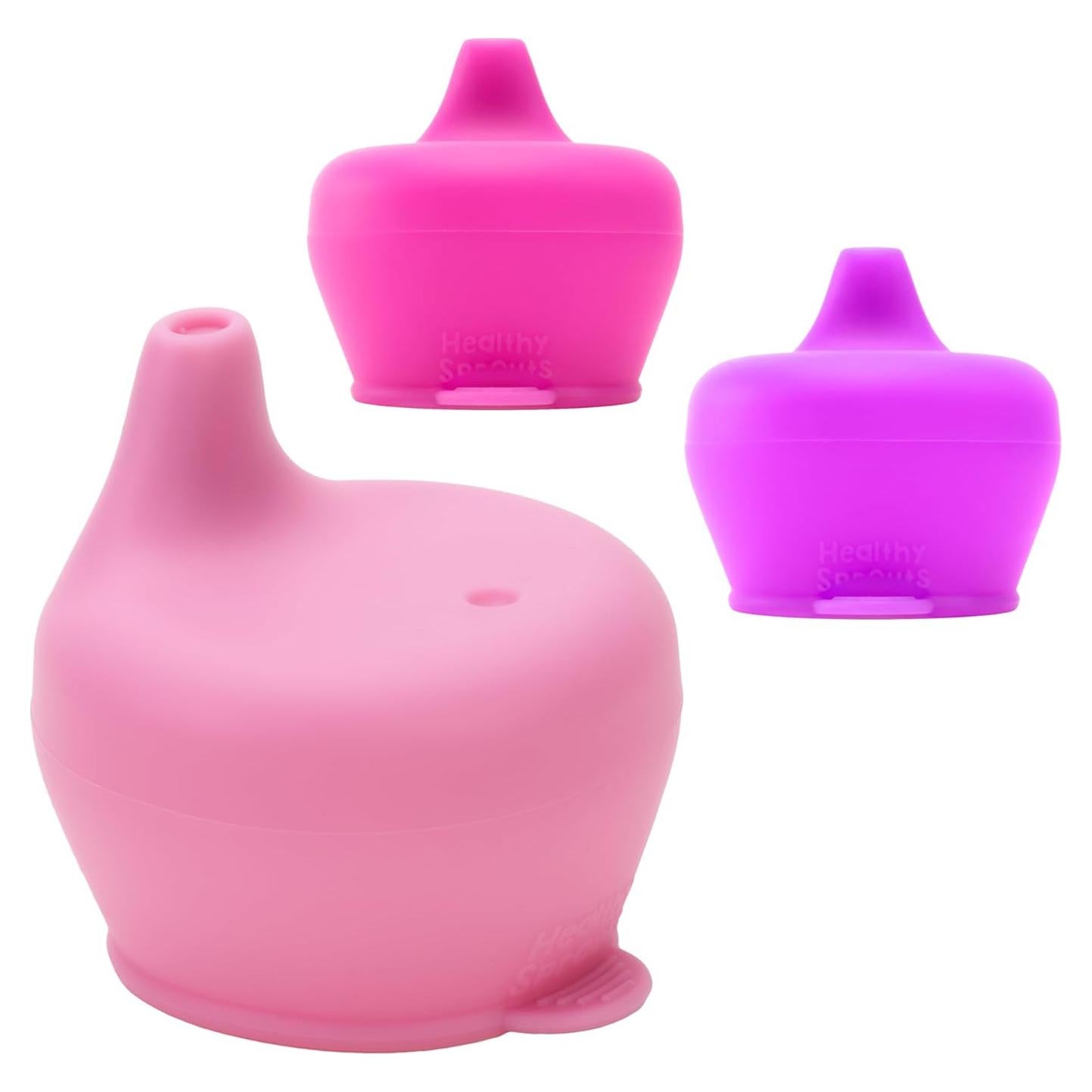 Tapa de Vaso de Silicona Healthy Sprouts - 3 Piezas, A Prueba de Derrames