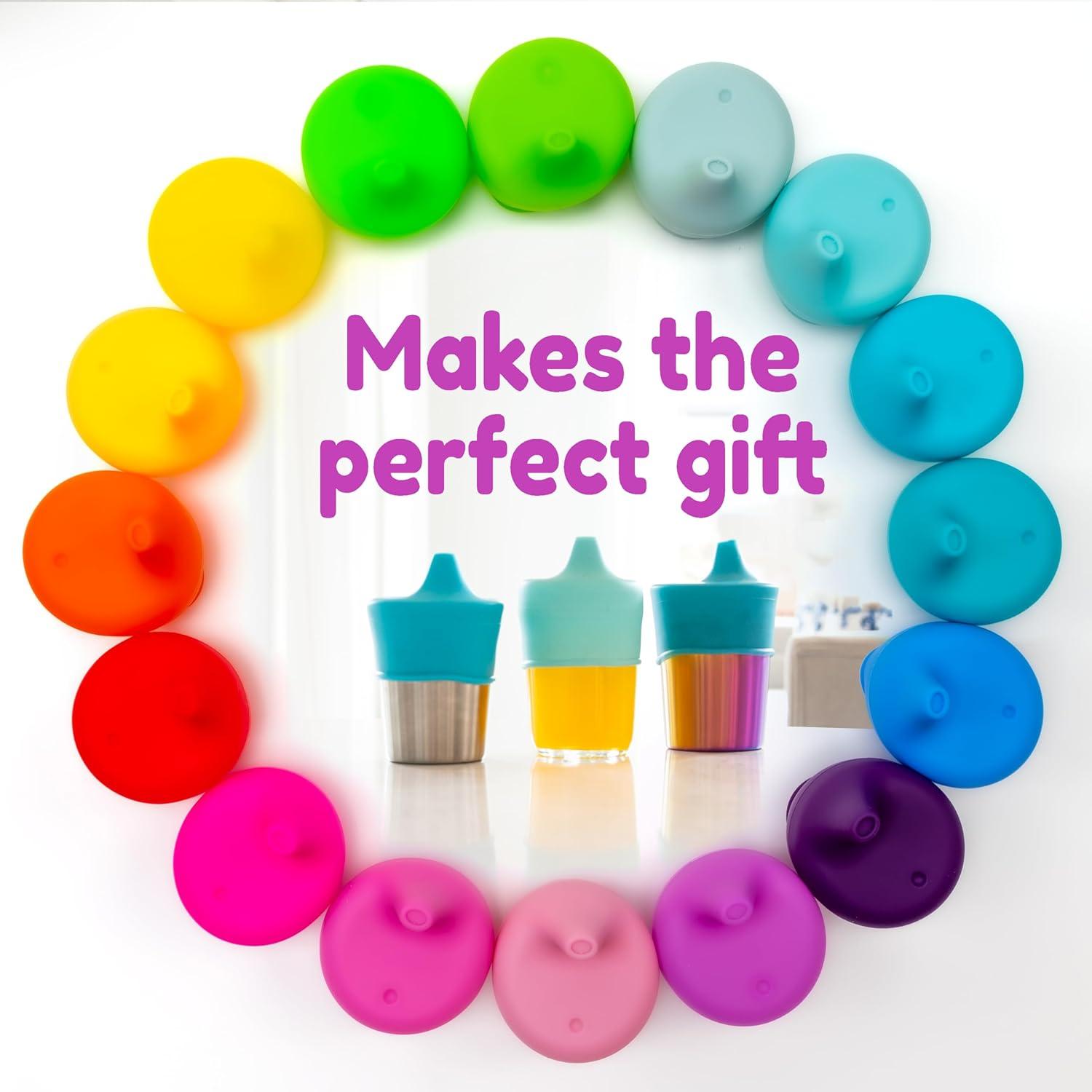 Tapa de Vaso de Silicona Healthy Sprouts - 3 Piezas, A Prueba de Derrames