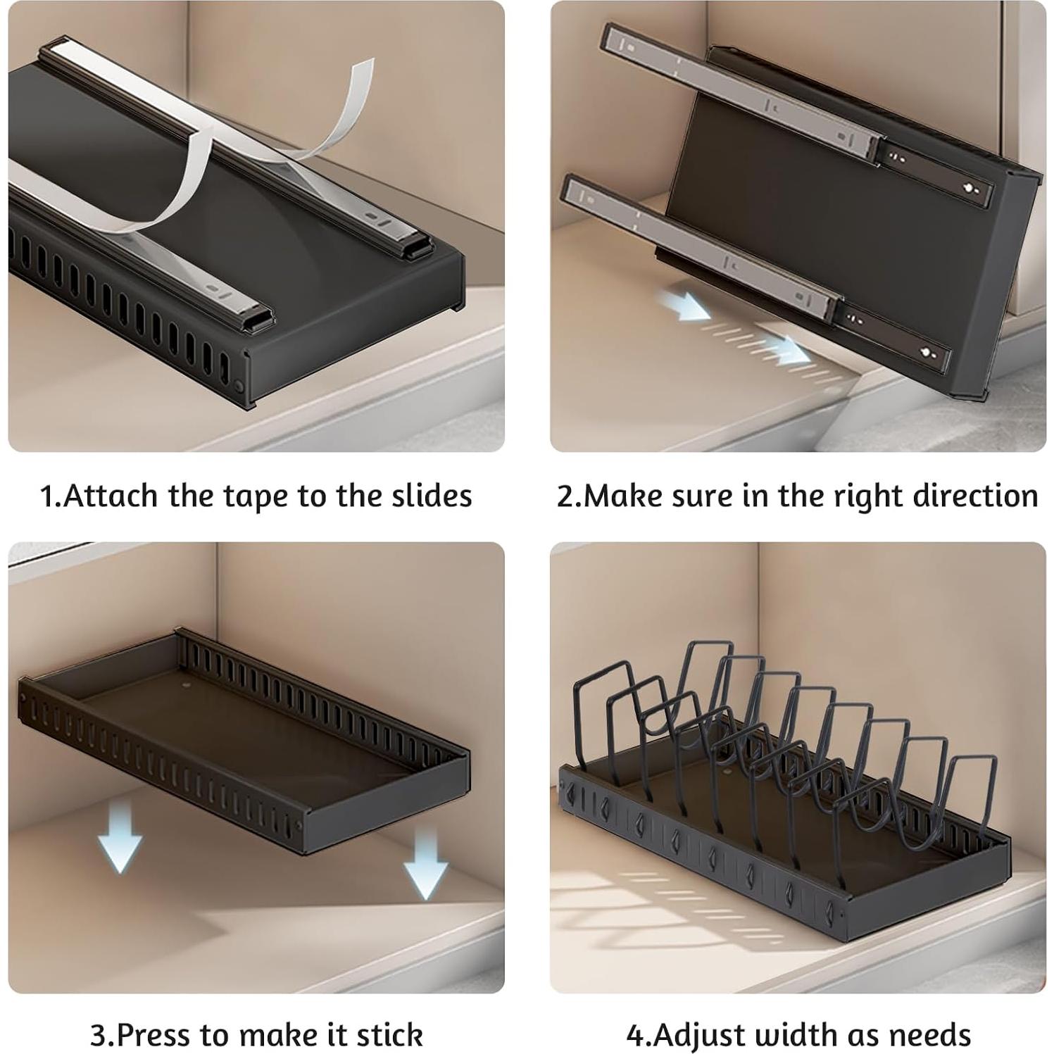 Organizador de Gabinete Extraíble XIAPIA con 8 Divisores Ajustables