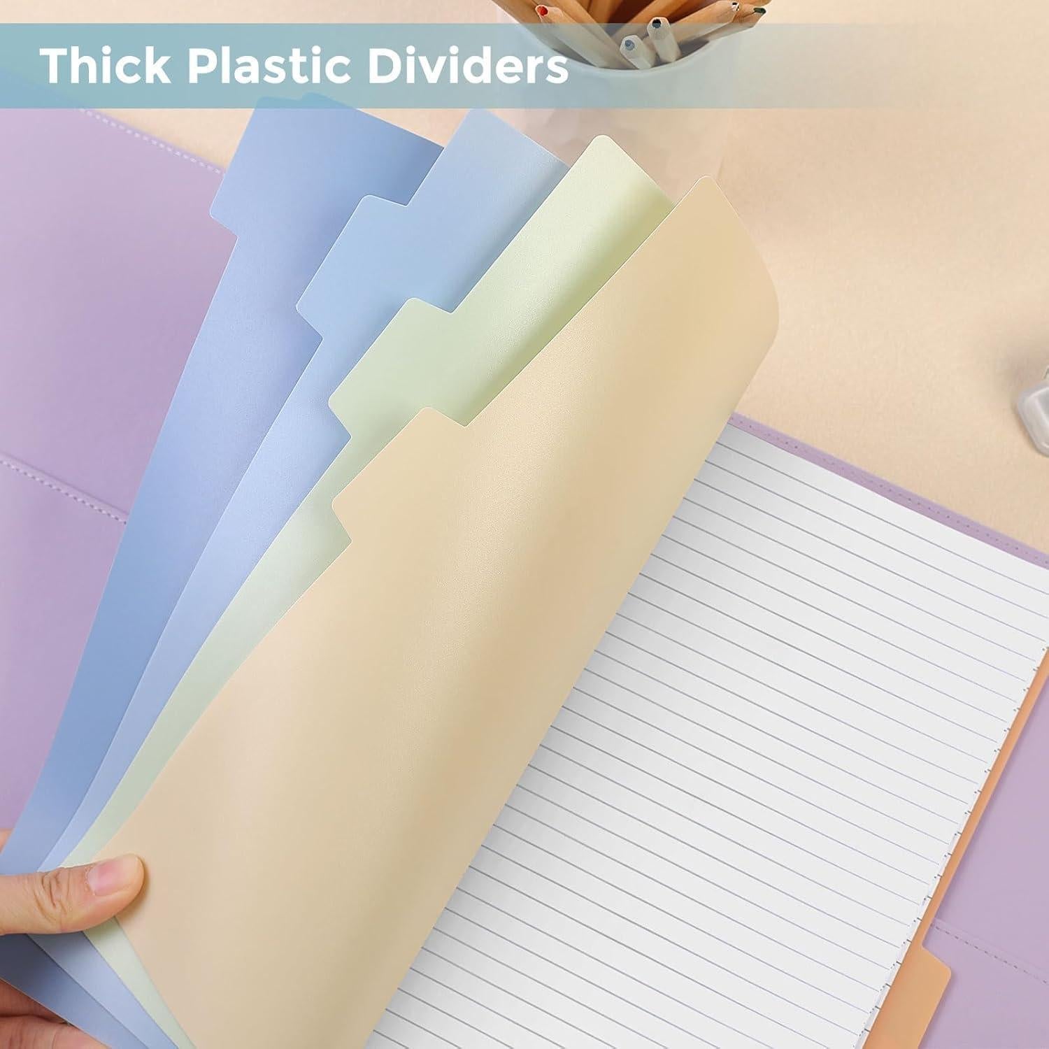 Divisores de Plástico SKYDUE 8 Pestañas para Carpeta 3 Anillas