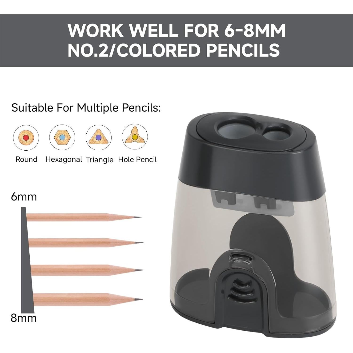 Sacapuntas Manual Eagle 2 Agujeros para Lápices Jumbo y Estándar