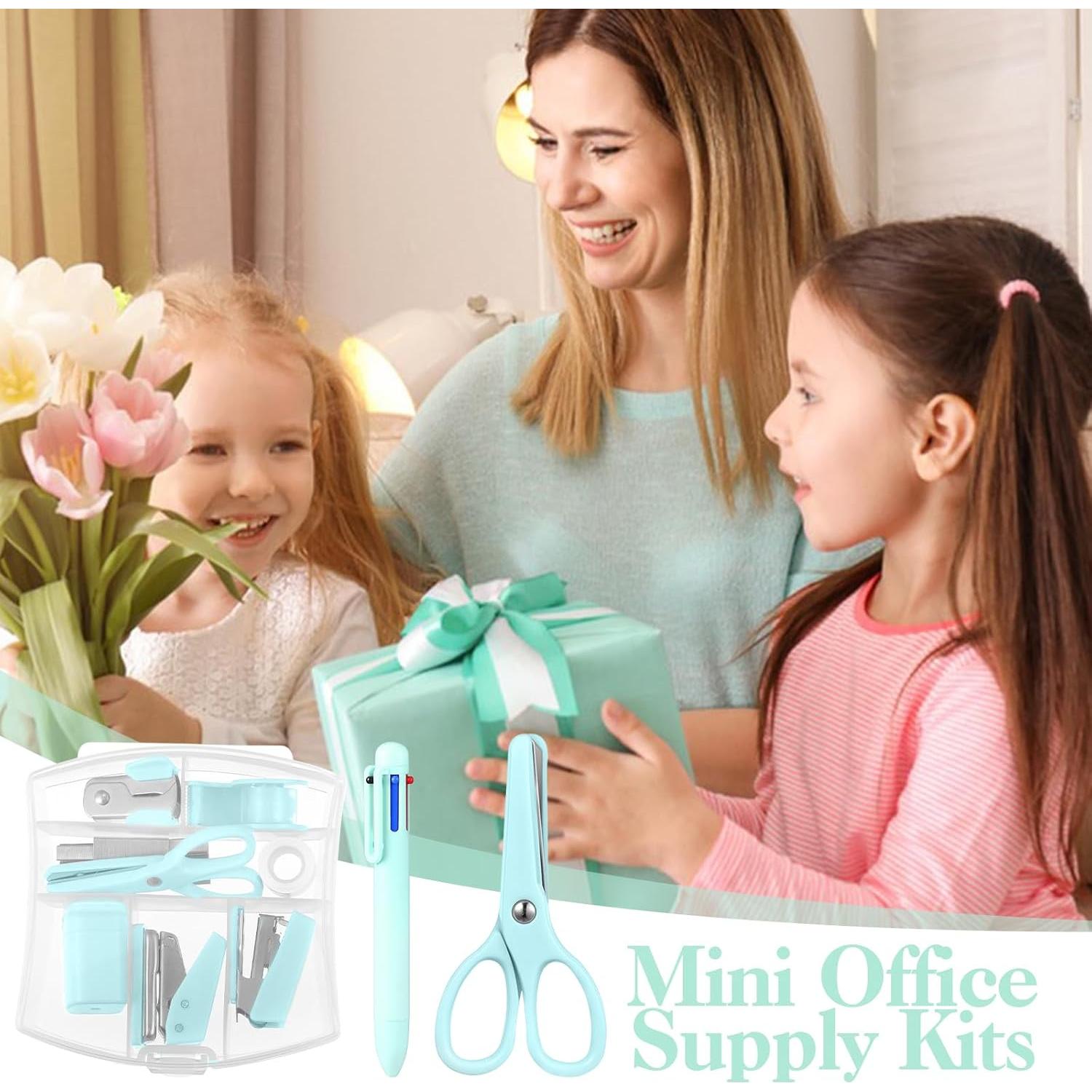 Kit de Suministros de Oficina Mini AuroraY Verde 15 Piezas