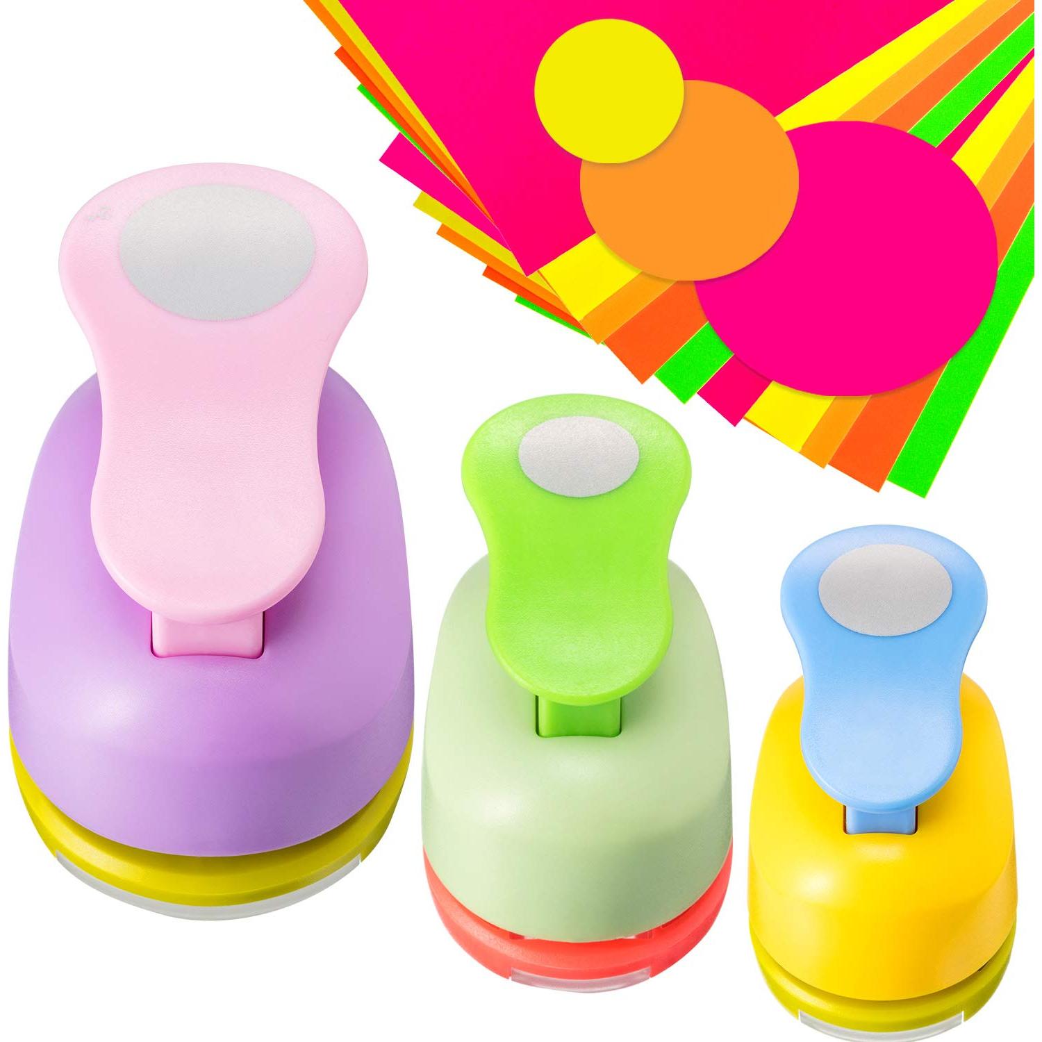 Perforadoras de Papel Chengu 3 Piezas Círculo 2,5 y 5 cm