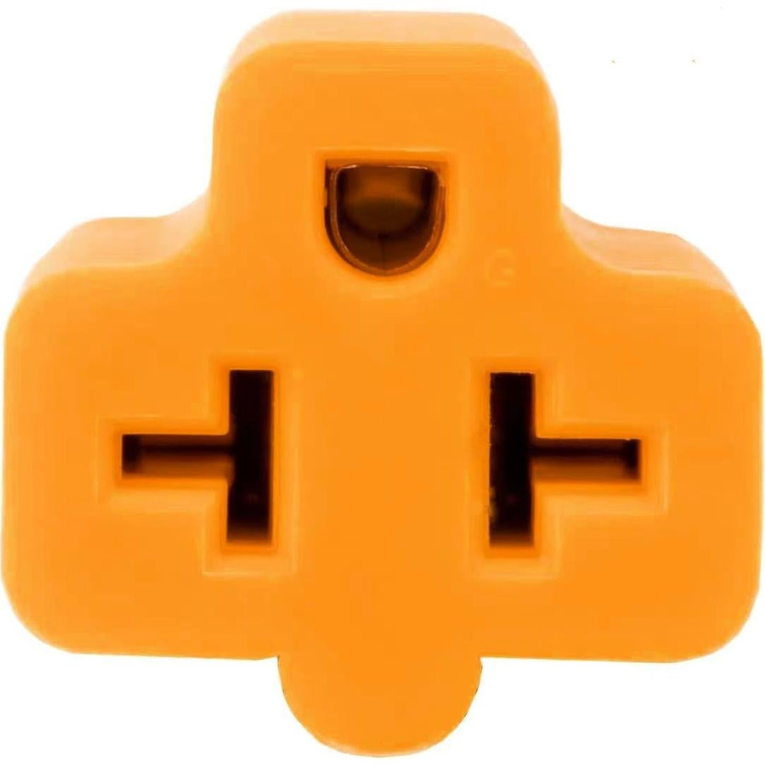Adaptador de Enchufe CA 15A 125V a 20A 250V Nema 5-15P Amarillo