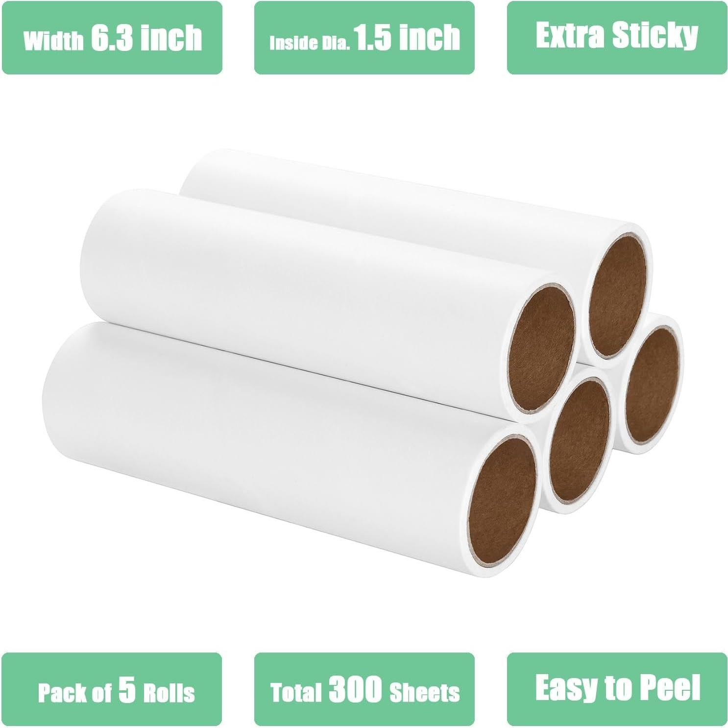 Recargas Rodillo Quitapelusas MINGRACE 6.3" 300 Hojas