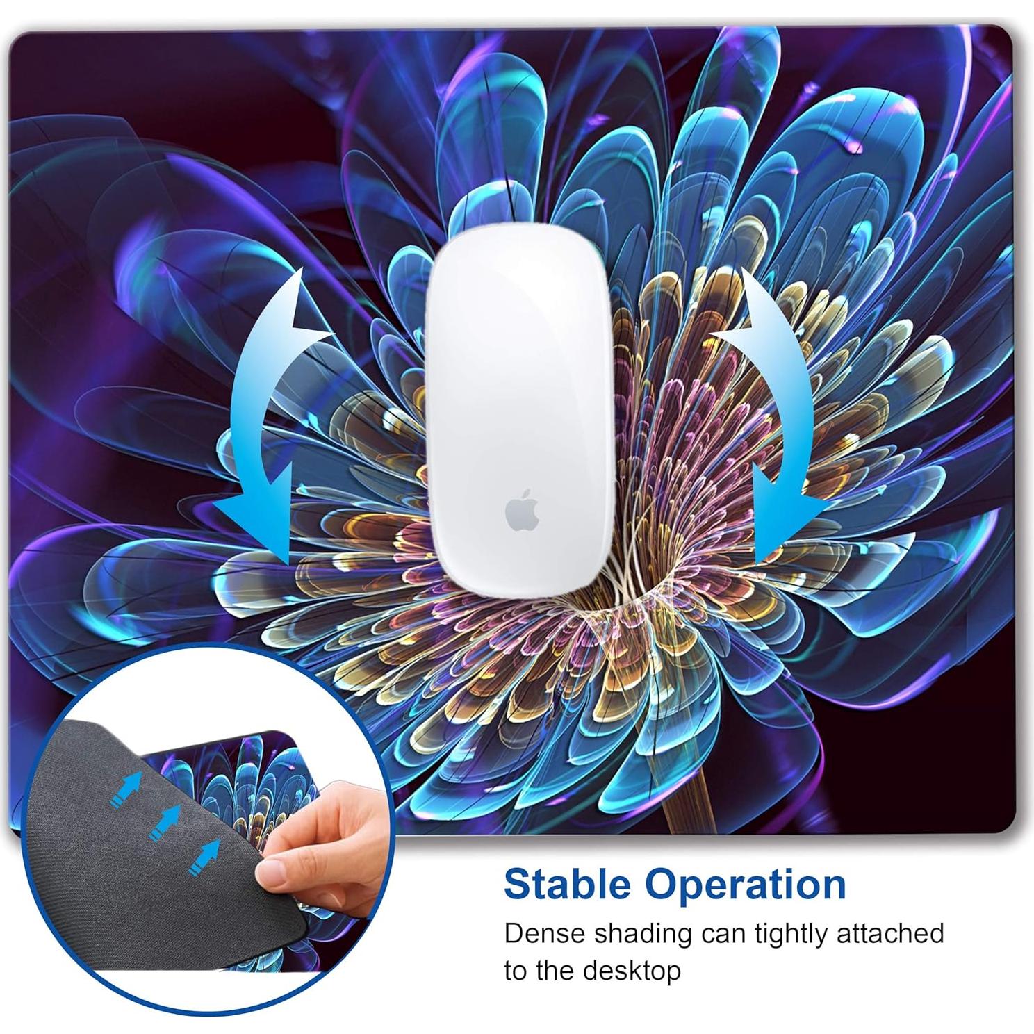 Alfombrilla de Ratón SHALYSONG 3D Flores 240x200mm Antideslizante