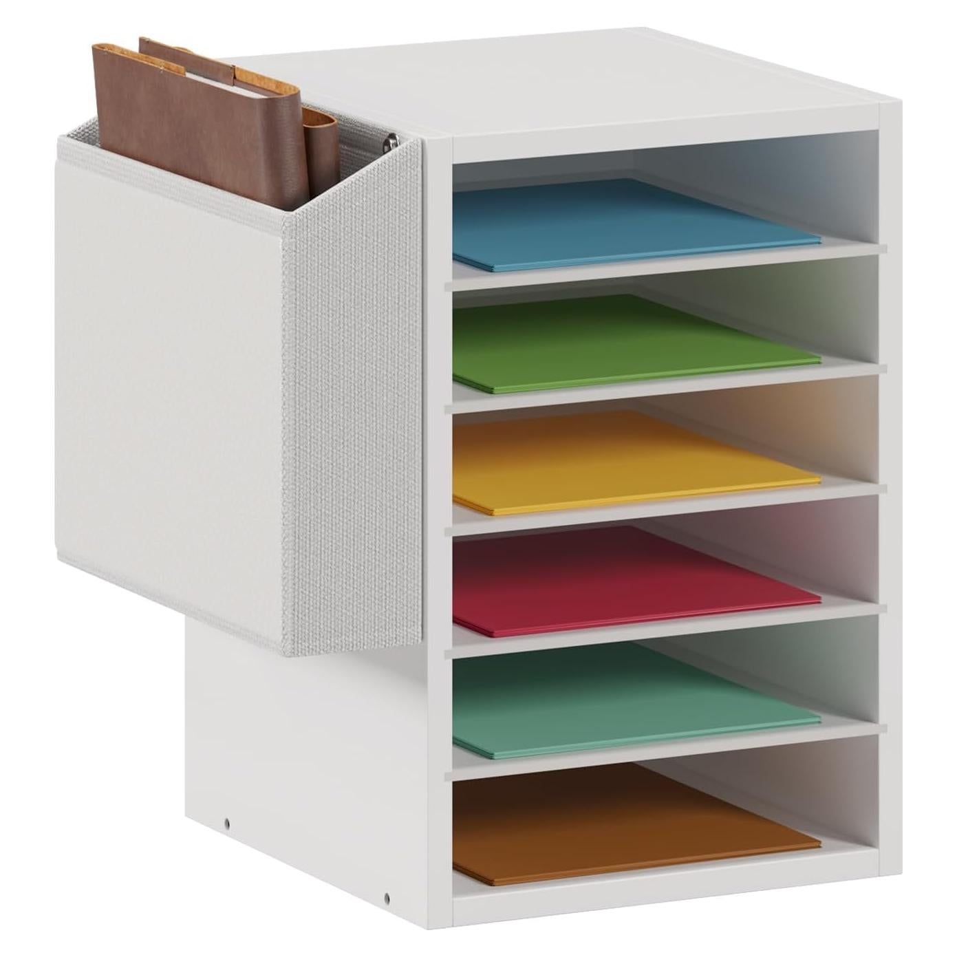 Organizador de Papel Ajustable Unionly 6 Niveles Blanco