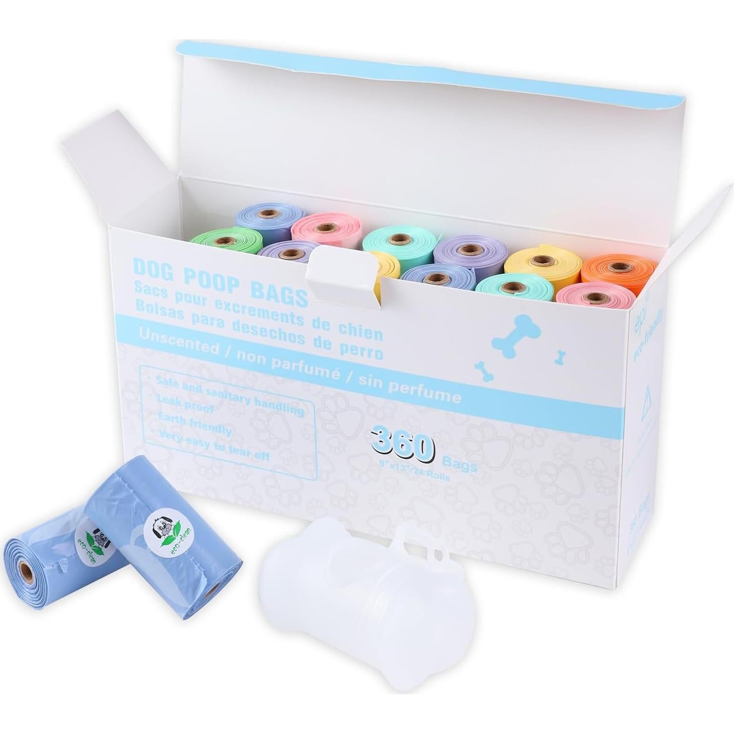 Bolsas de Poop para Perros ECO-CLEAN 360 Unidades Biodegradables
