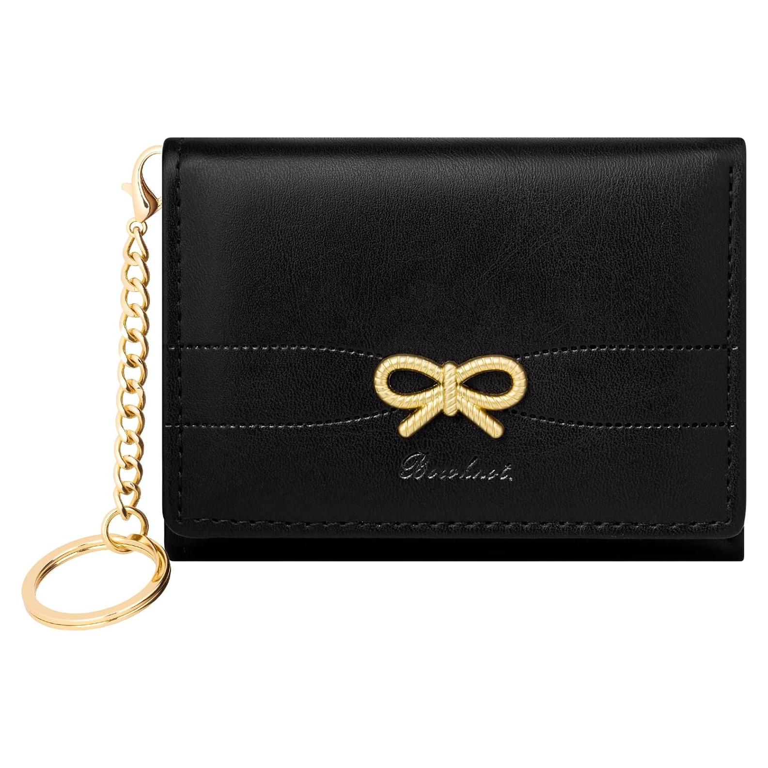 Billetera Trifolio YINHEXI para Mujeres con Lazo y RFID - Negra