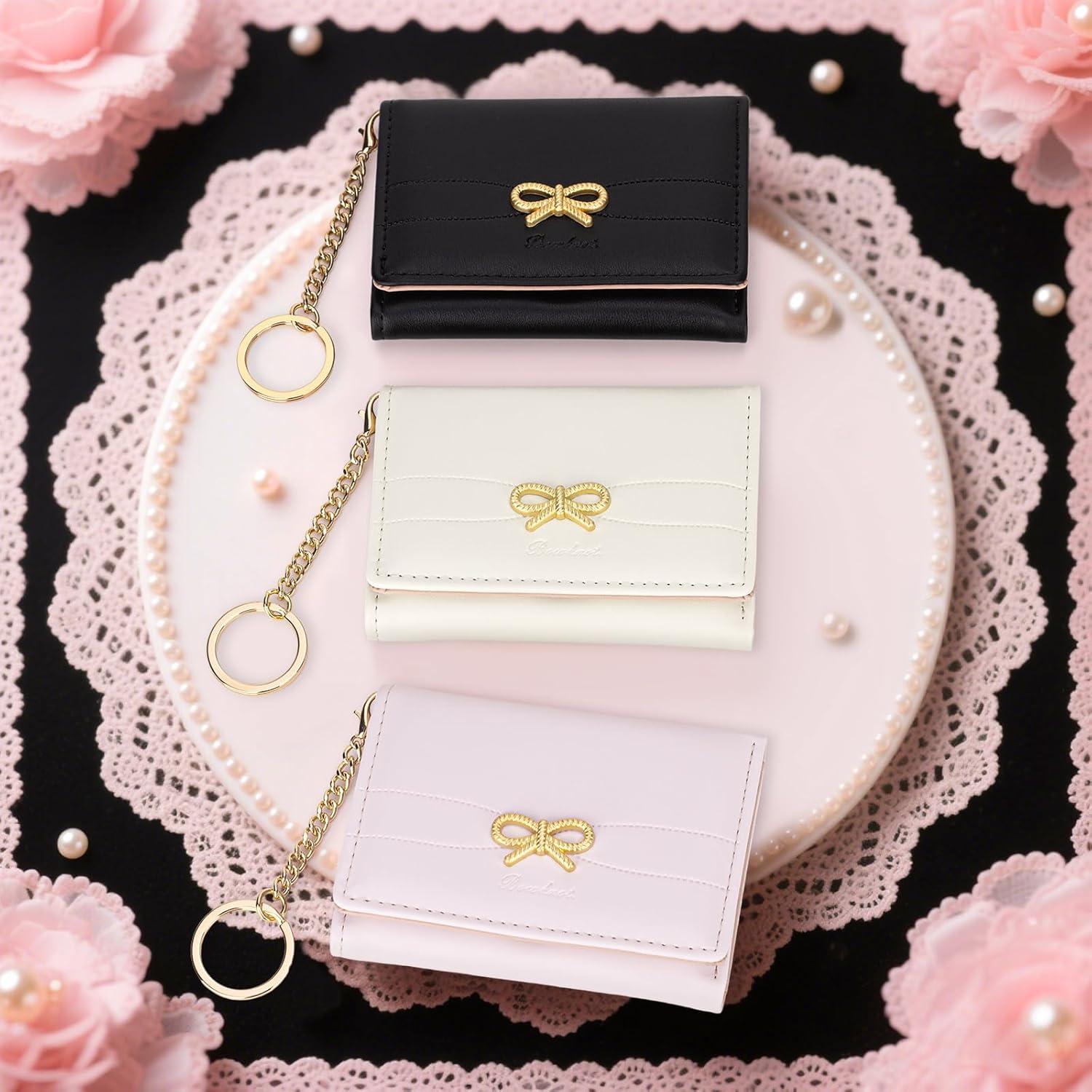 Billetera Trifolio YINHEXI para Mujeres con Lazo y RFID - Negra