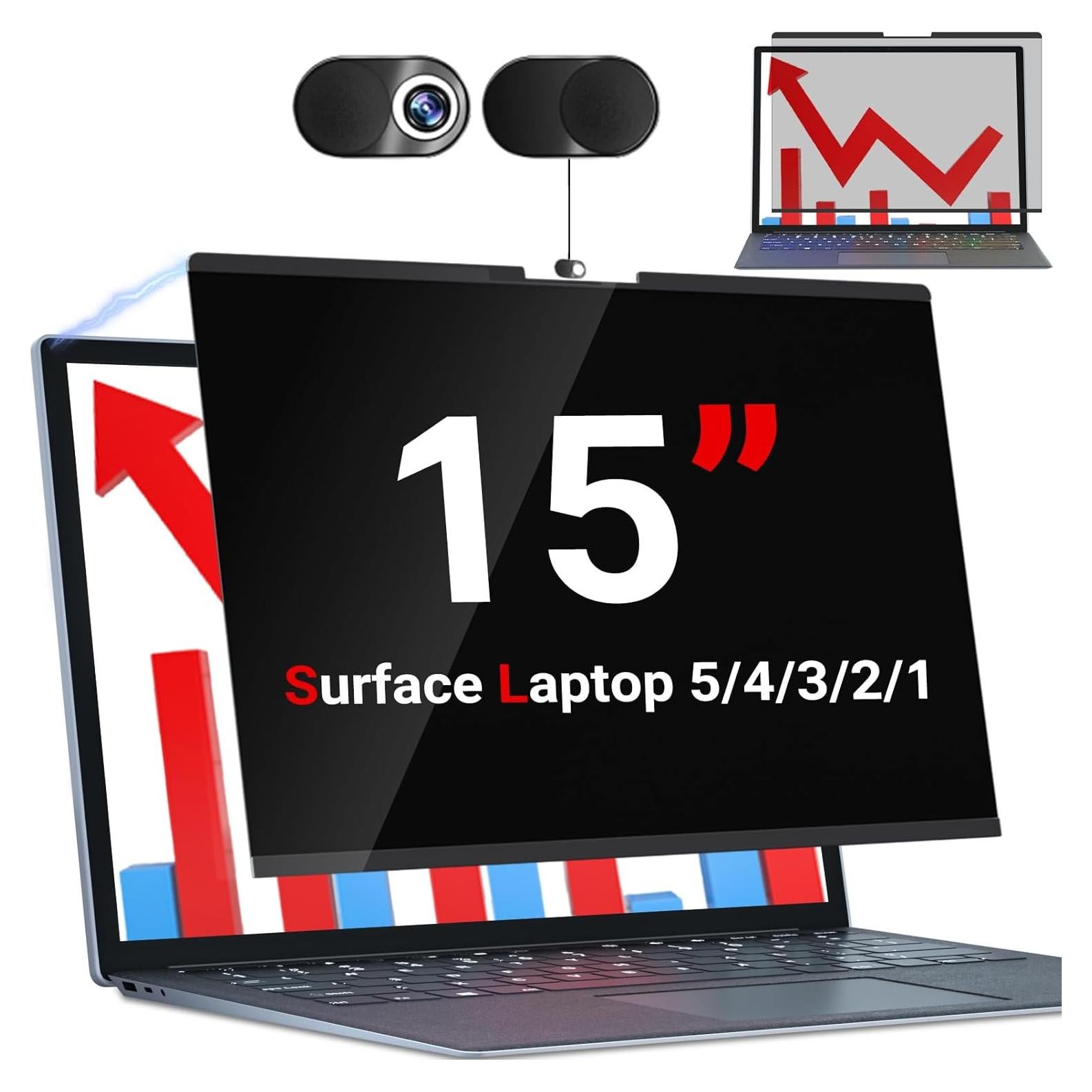 Pantalla de Privacidad ZOEGAA para Laptop Surface 15" Magnética