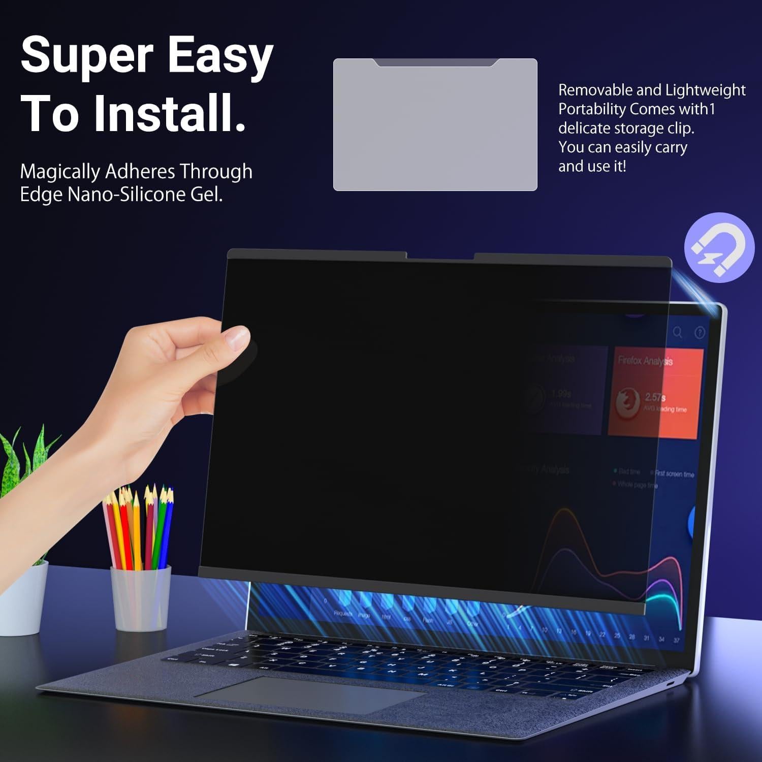 Pantalla de Privacidad ZOEGAA para Laptop Surface 15" Magnética