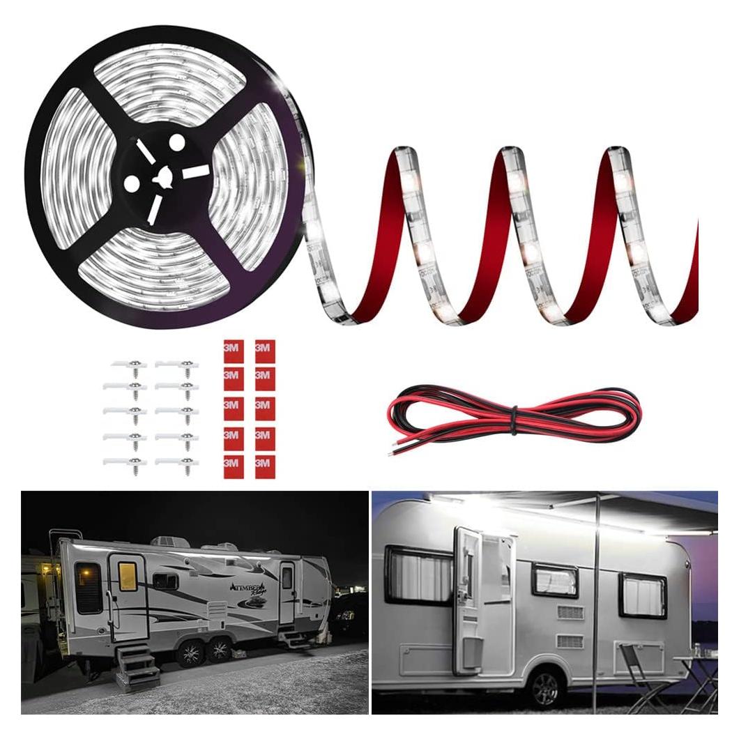 Luces LED para Toldo de RV Vbakor 6m Impermeables 12V