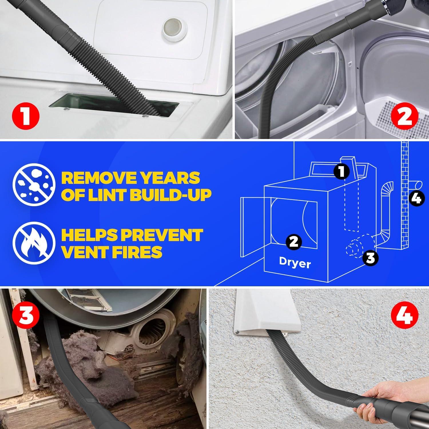 Kit Limpiador de Conductos de Secadora Holikme 2 Piezas