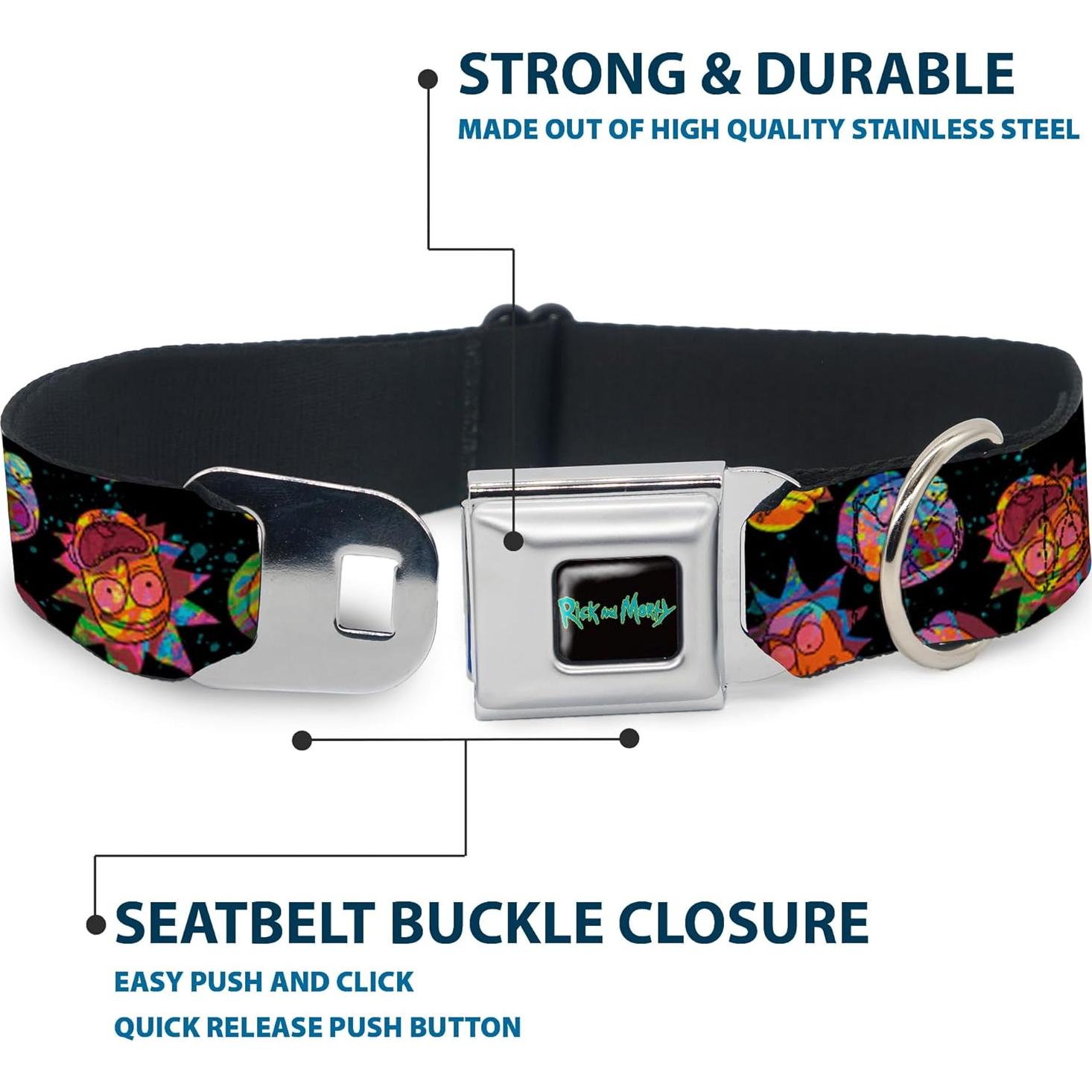 Collar para Perro Rick y Morty - Hebilla Seguridad 24.1-33 cm